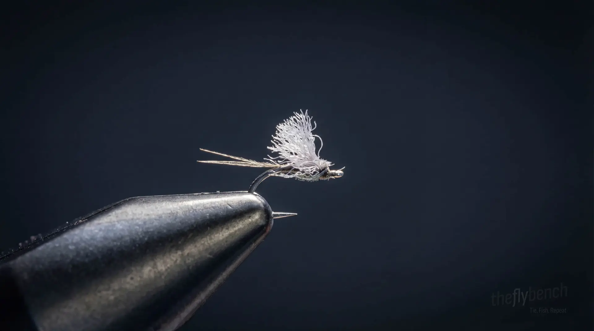 Almost There Baetis fly pattern - imitates Blue-Winged Olive tied for Trout