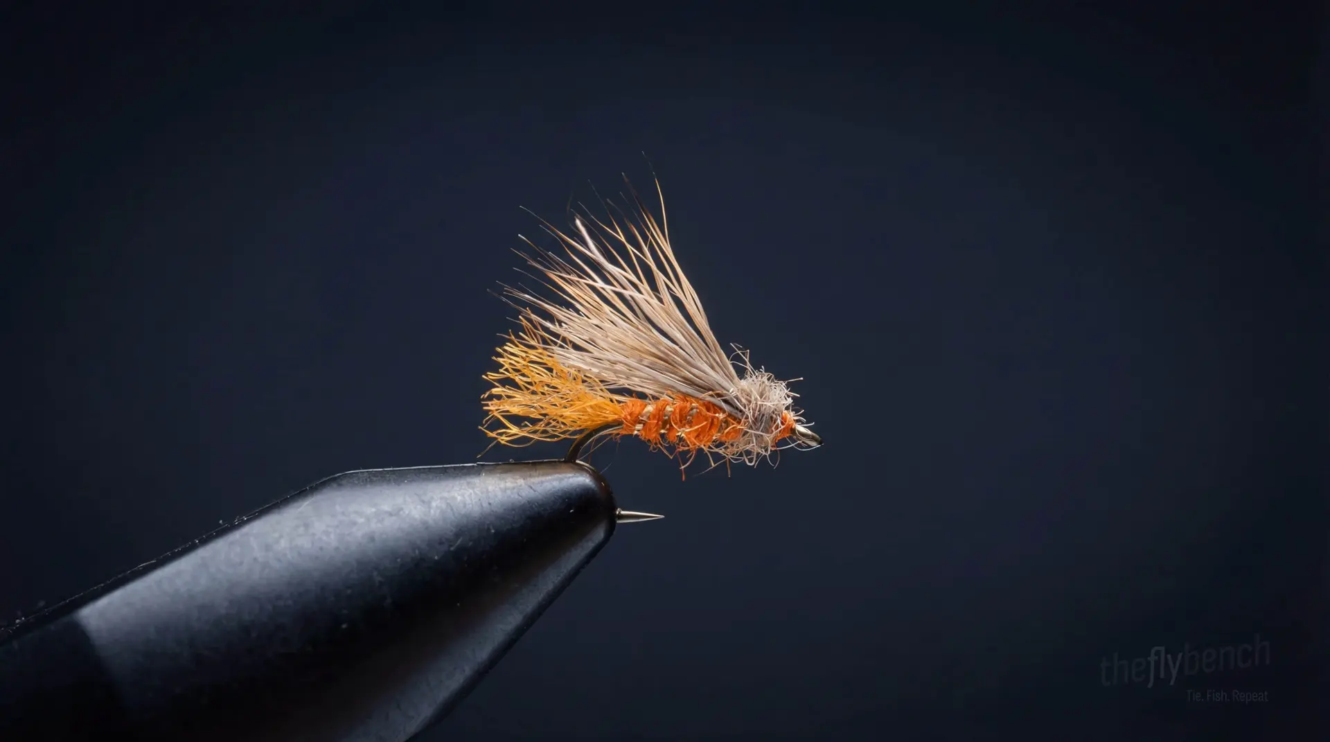 Amber X2 Caddis fly pattern - imitates Caddis tied for Trout