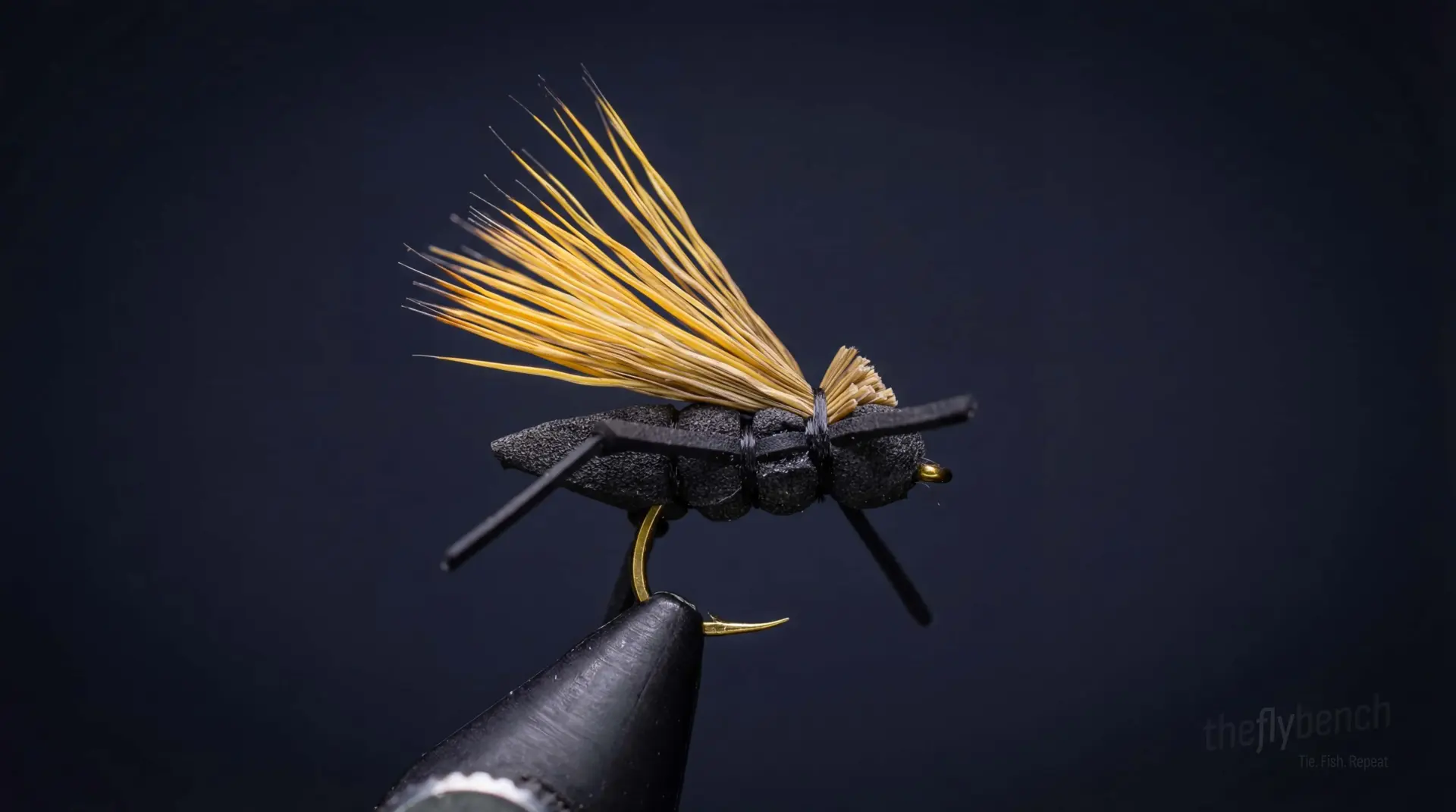 Baby Boy Cricket fly pattern - imitates Crickets tied for Trout, Bass