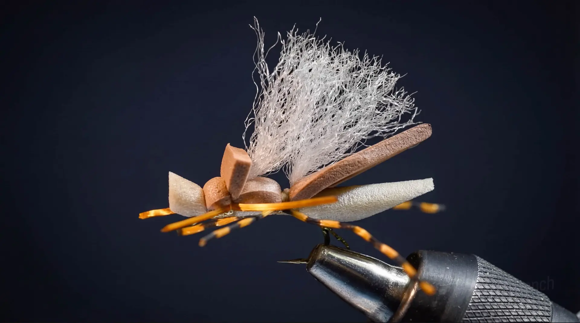 Egan's Bionic Hopper fly pattern - imitates Grasshoppers tied for Trout