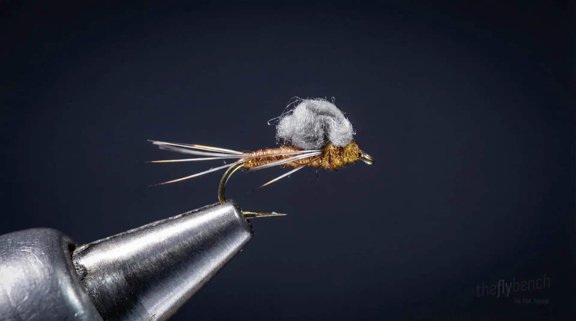 Floating Nymph fly pattern - imitates Mayfly Emergers tied for Trout