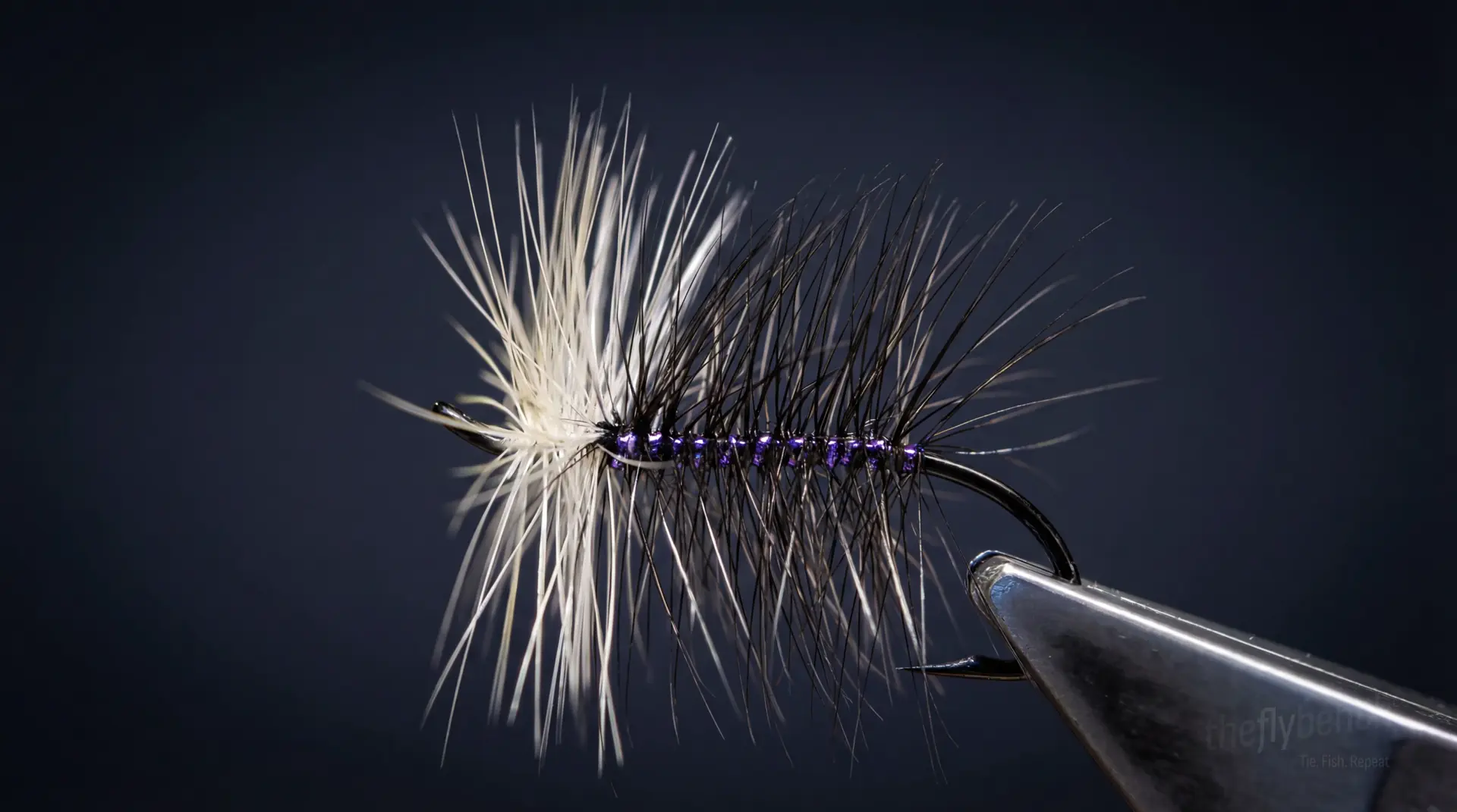 Purple Bi-Visible fly pattern - imitates Mayflies, Caddis tied for Trout