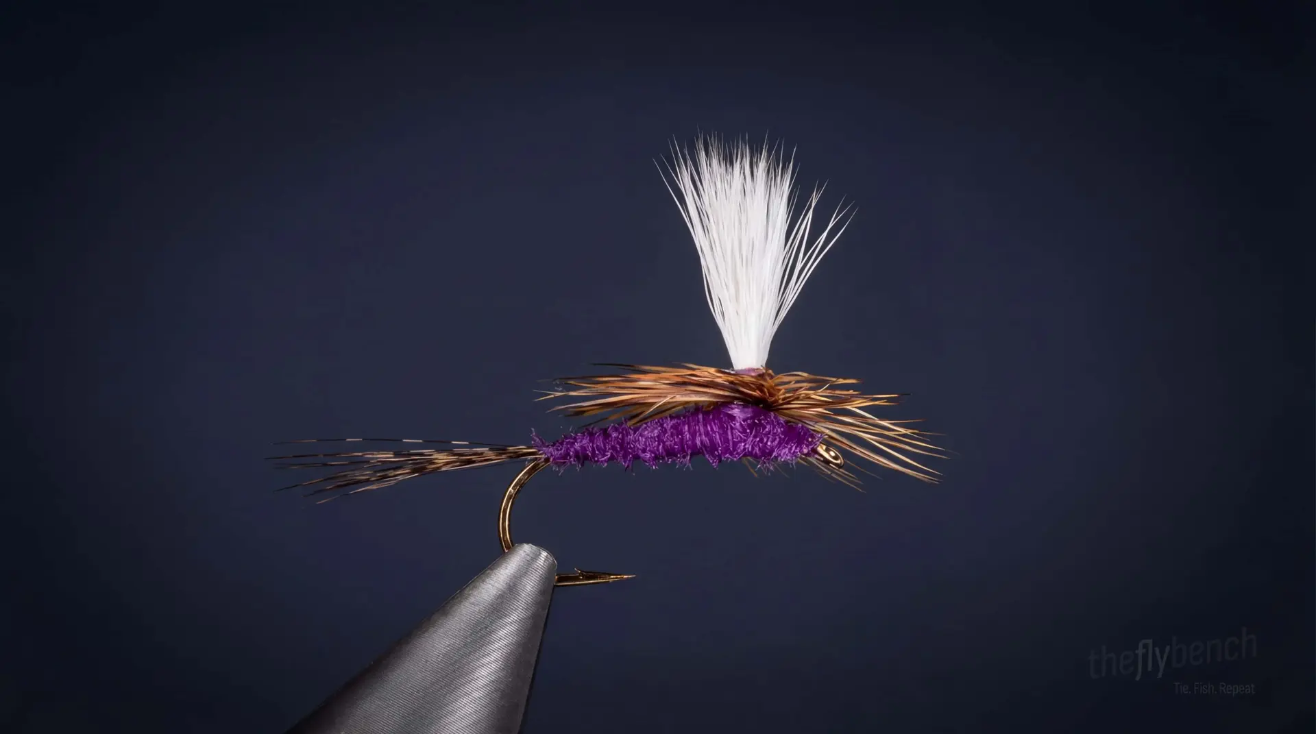 Purple Haze fly pattern - imitates Mayflies tied for Trout