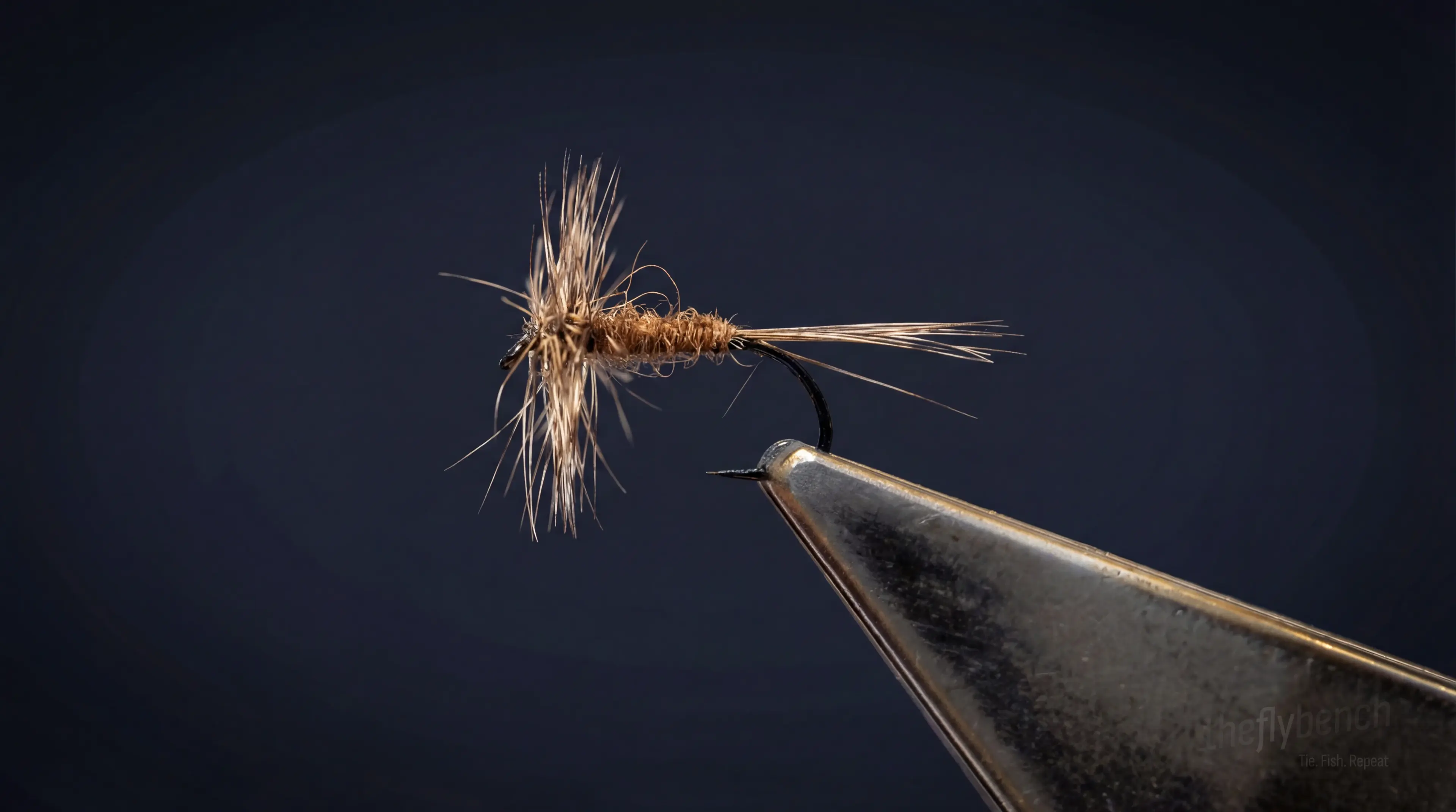 Reverse Hackled Dry Fly (generic) - Image source: The Fly Bench