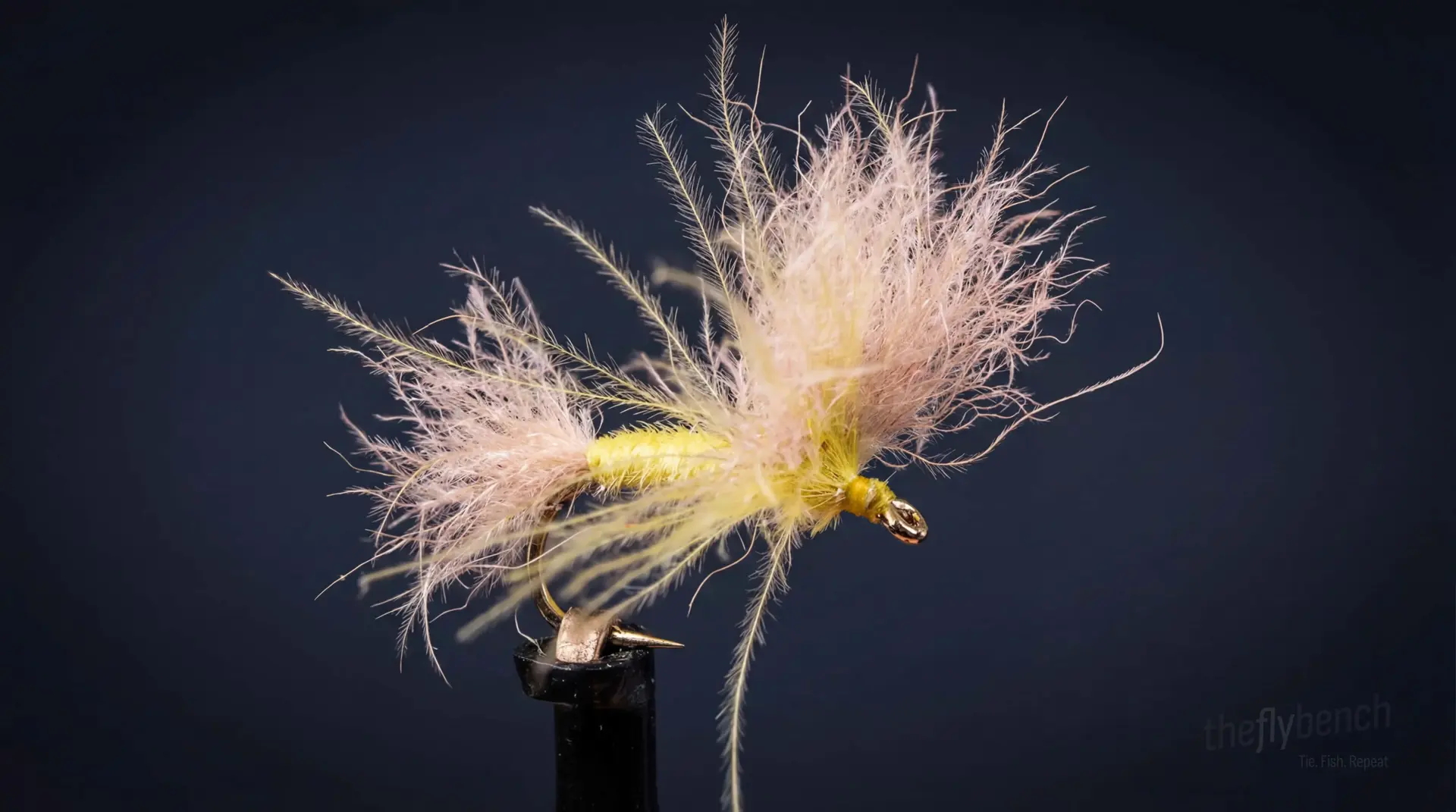 Sulphur Usual fly pattern - imitates Sulphur Mayflies tied for Trout