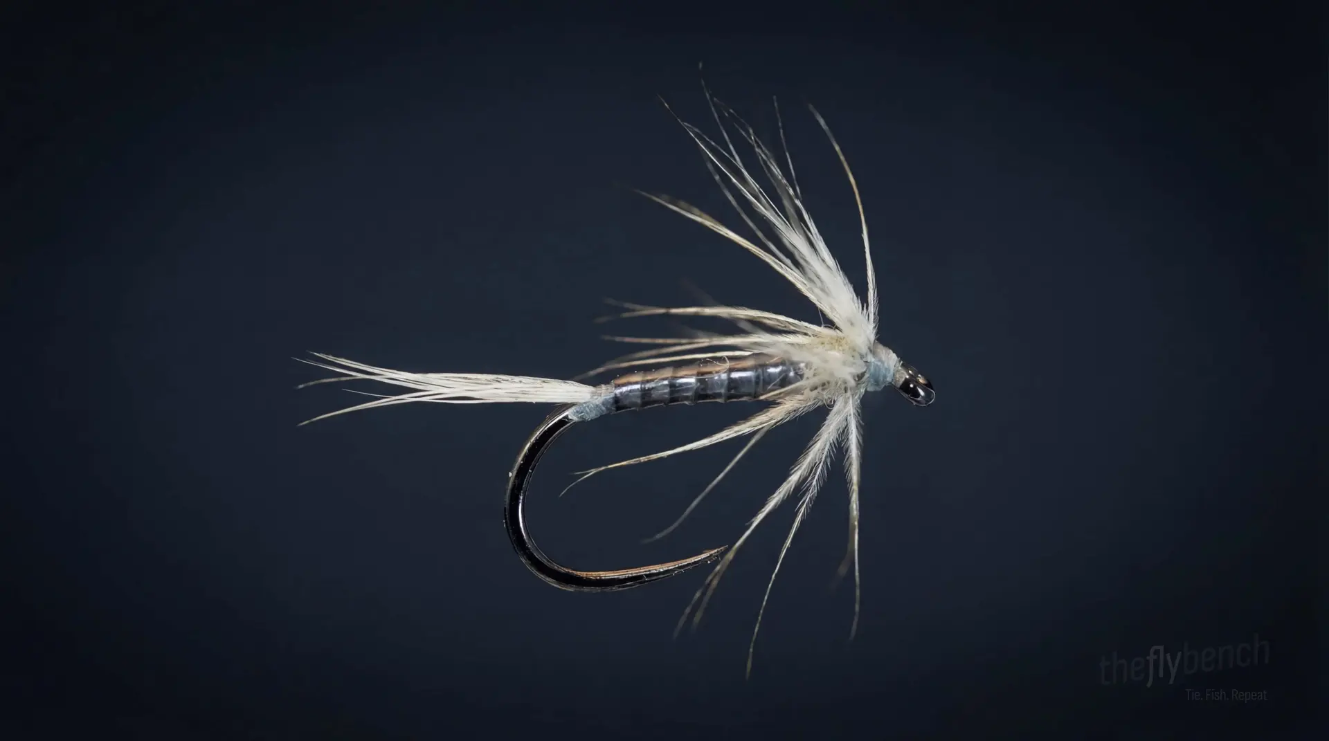 The Magic Dun Soft Hackle fly pattern - imitates Mayflies tied for Trout