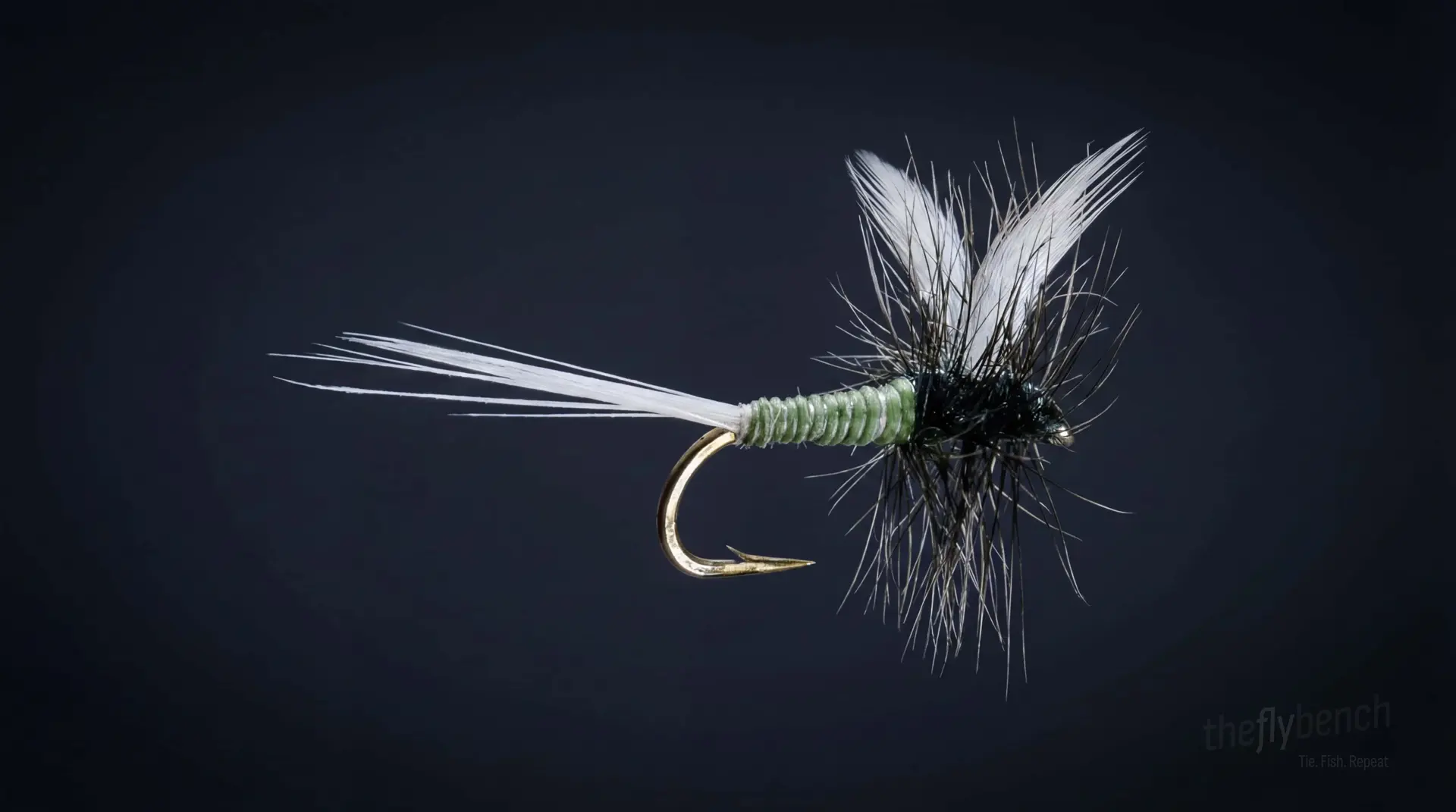Trico Dun fly pattern - imitates Trico Mayflies tied for Trout