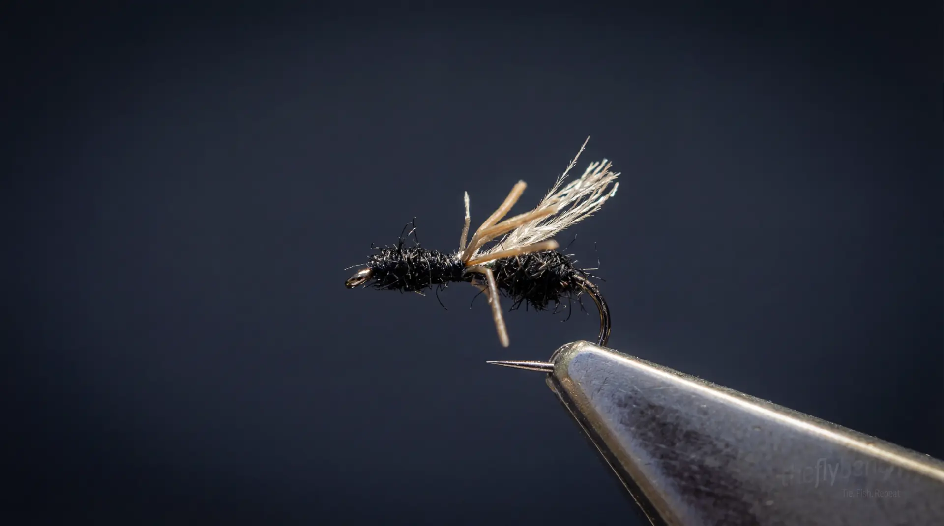 Winged Ant fly pattern - imitates Ants tied for Trout