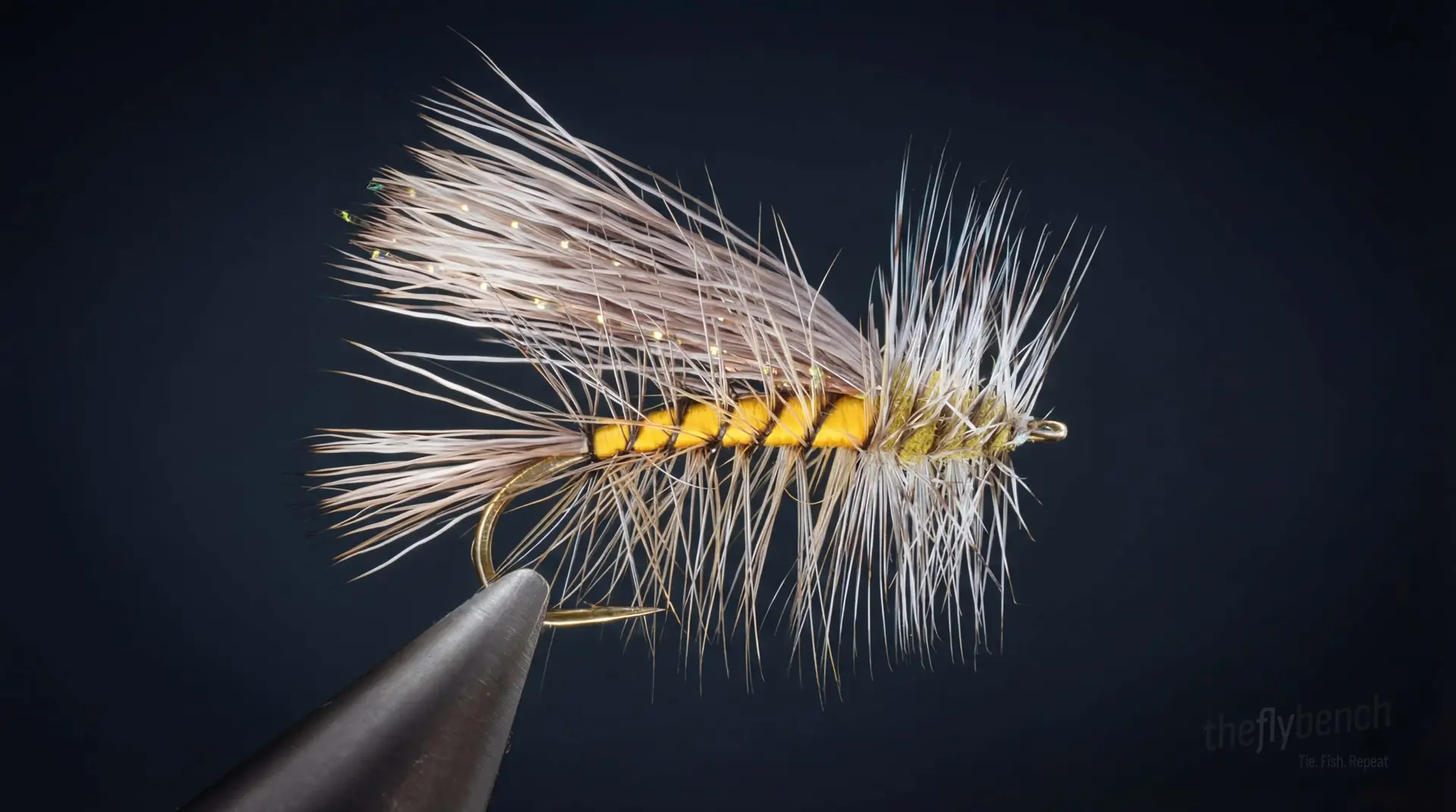 Yellow Sally Stimulator fly pattern - imitates Yellow Sally Stoneflies tied for Trout