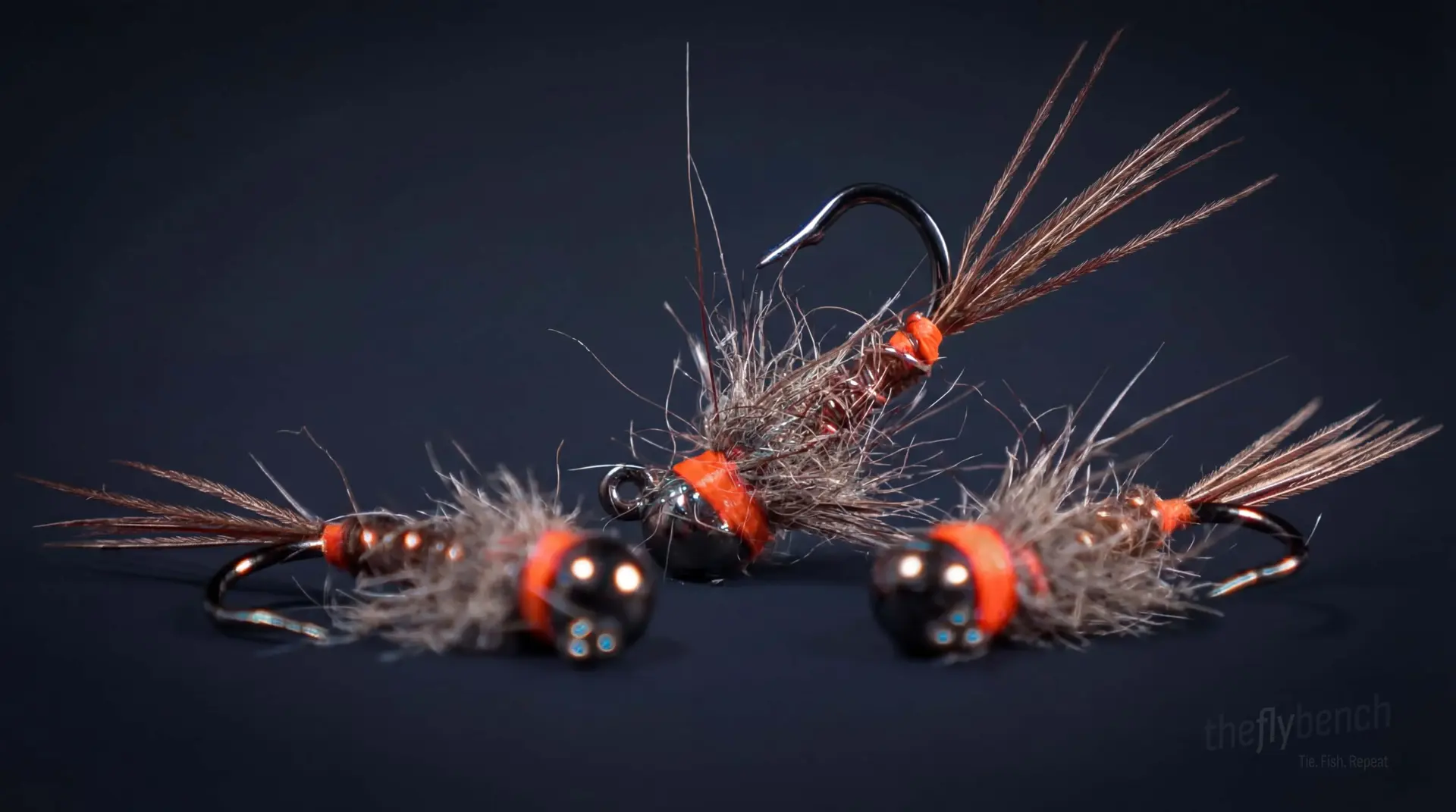 Euro Pheasant Tail fly pattern - imitates Mayflies tied for Trout