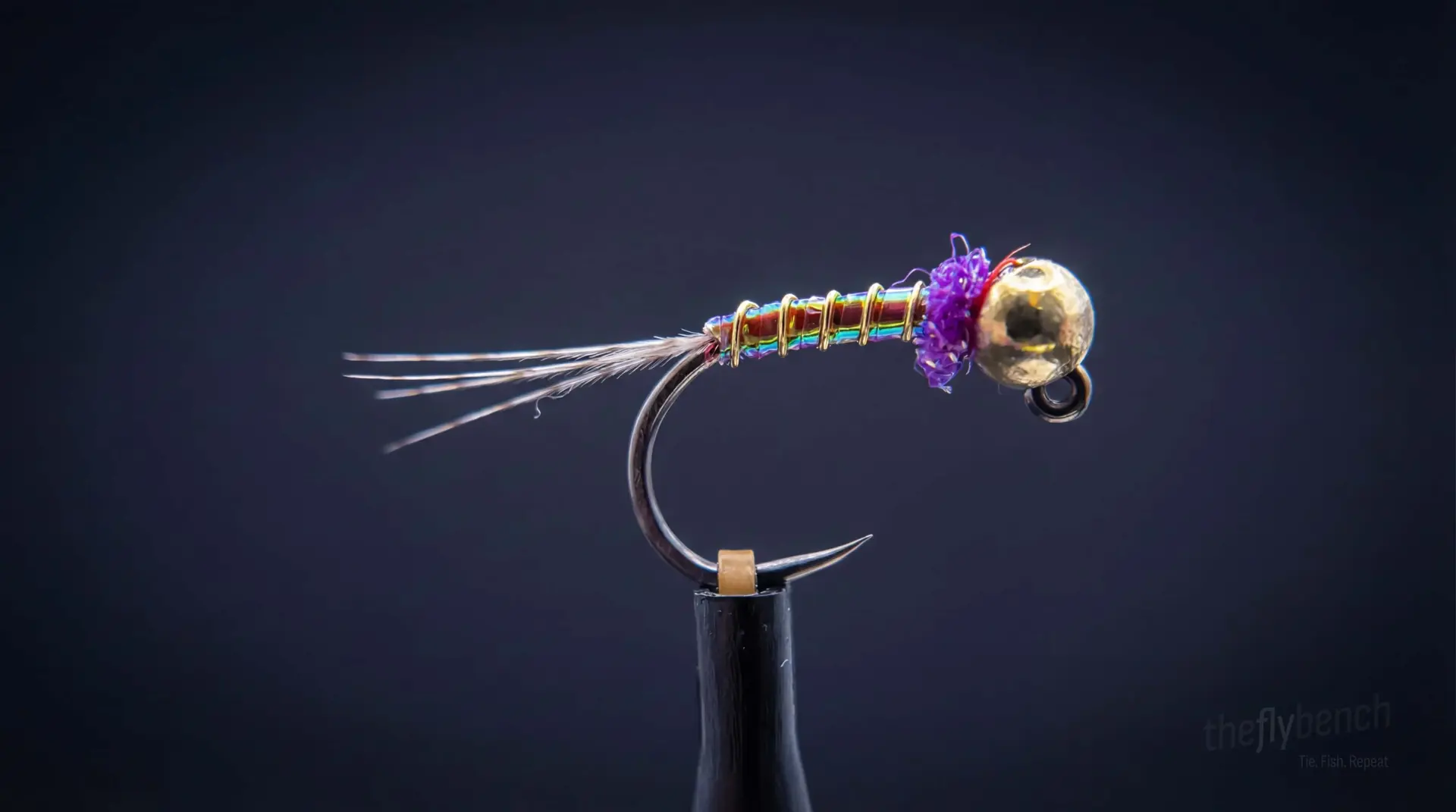 Euro Rainbow Warrior fly pattern - imitates Midges tied for Trout