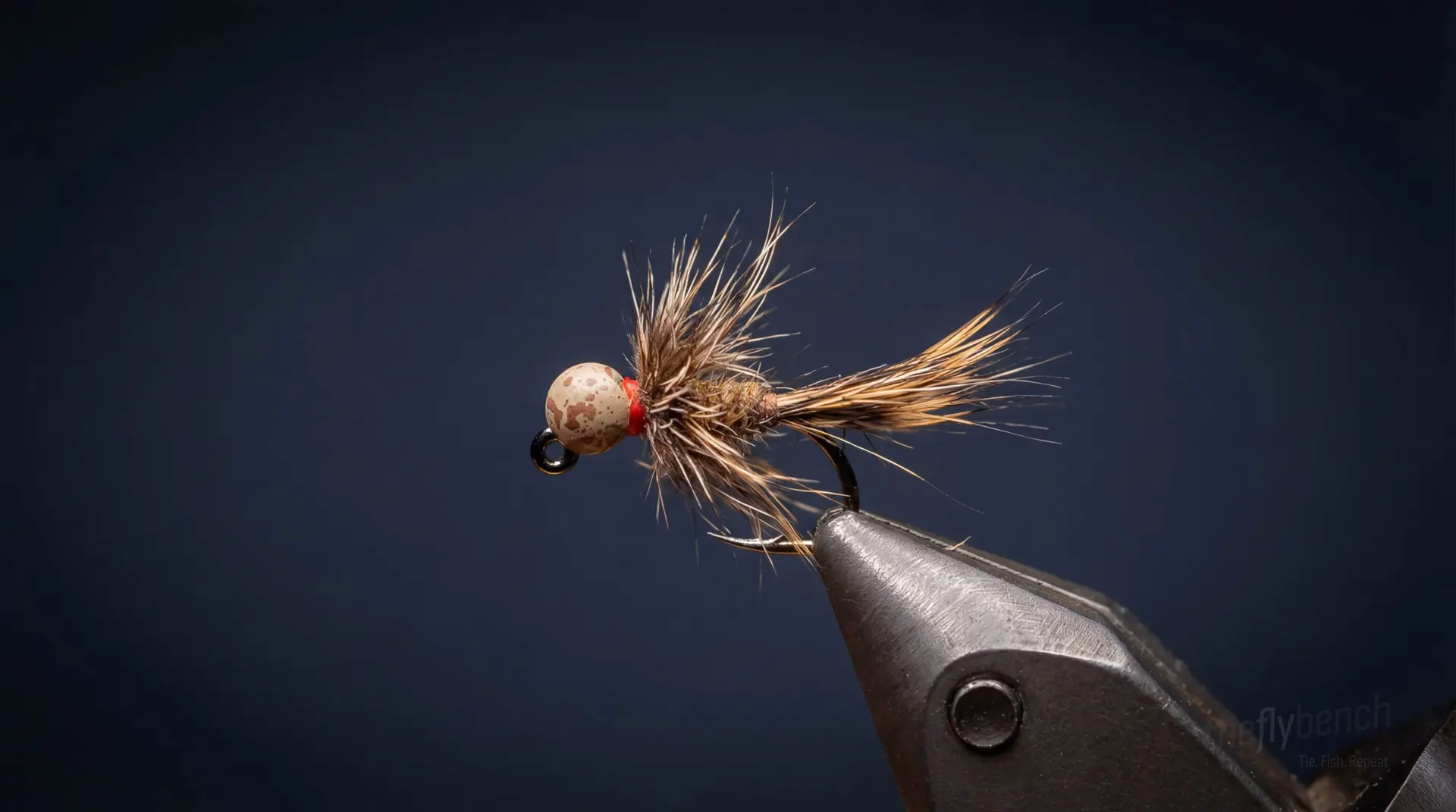 Guide's Choice Hare's Ear Jig fly pattern - imitates Mayfly Nymphs, Caddis Larvae tied for Trout