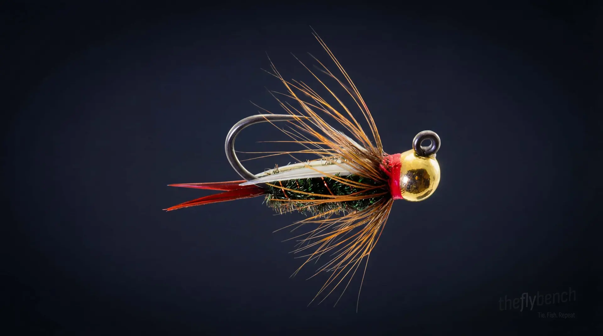Jigged Prince Nymph fly pattern - imitates Stoneflies, Mayfly Nymphs tied for Trout