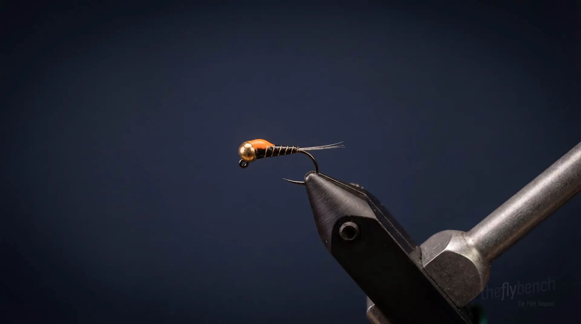 Reverse Perdigon fly pattern - imitates Mayfly Nymphs, Midge Pupae tied for Trout