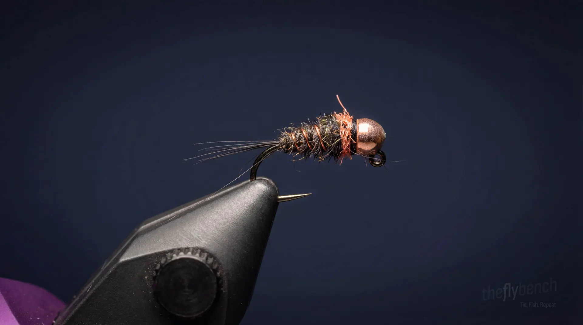 Roza's French Bomb fly pattern - imitates Mayfly Nymphs tied for Trout
