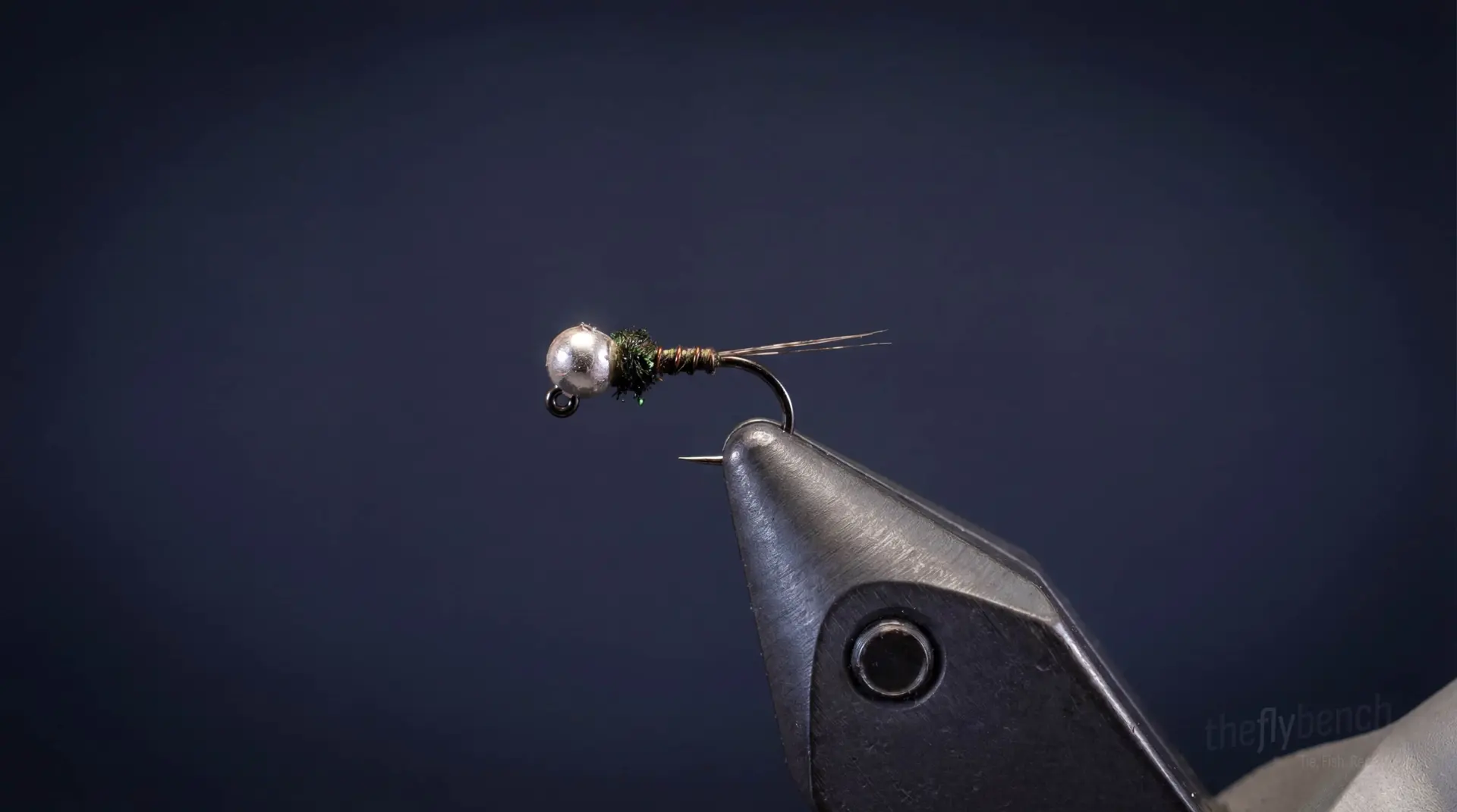Silver Bullet Baetis fly pattern - imitates Blue-Winged Olive, Baetis, Mayfly Nymphs tied for Trout