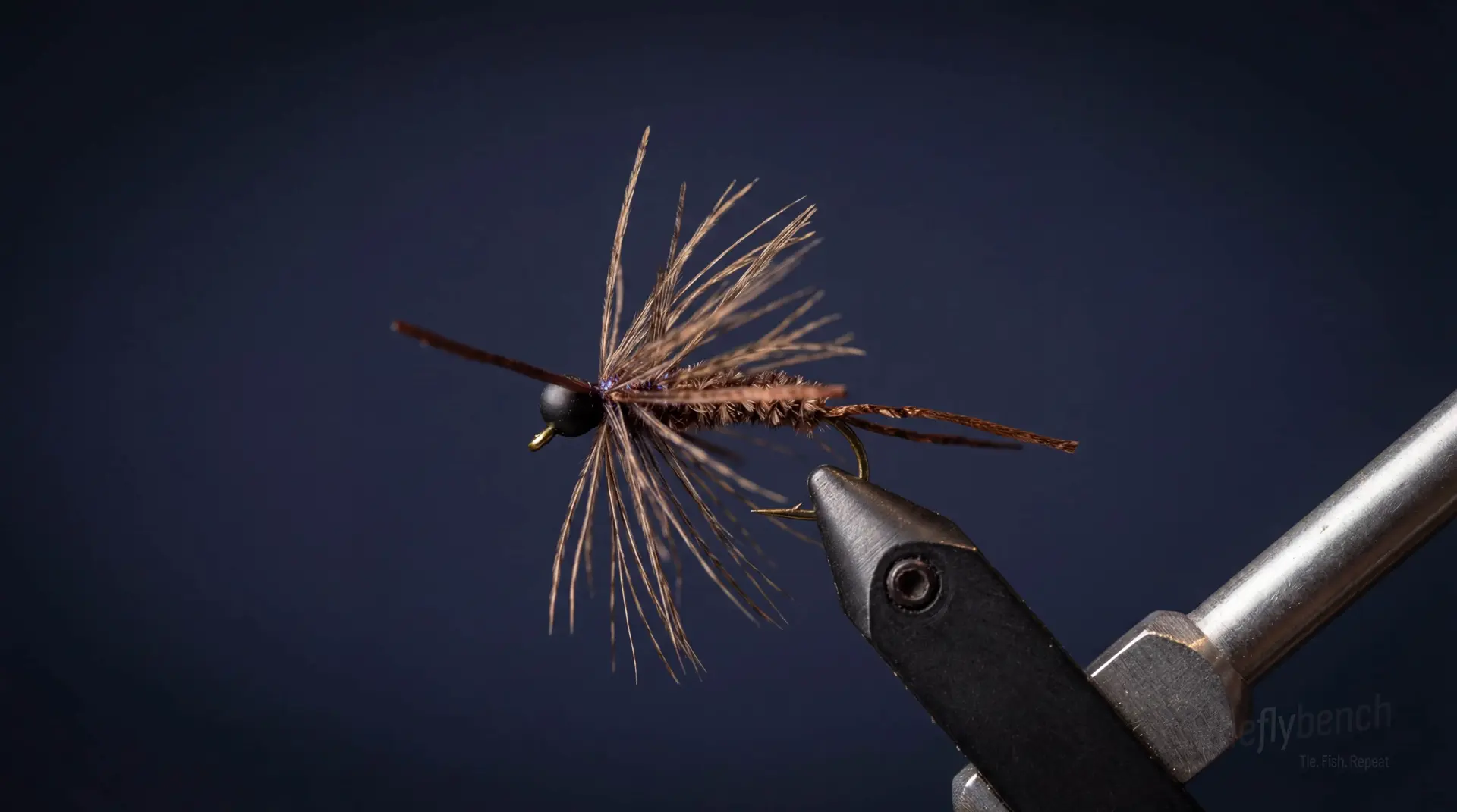 Squatchy B fly pattern - imitates Mayfly Nymphs tied for Trout
