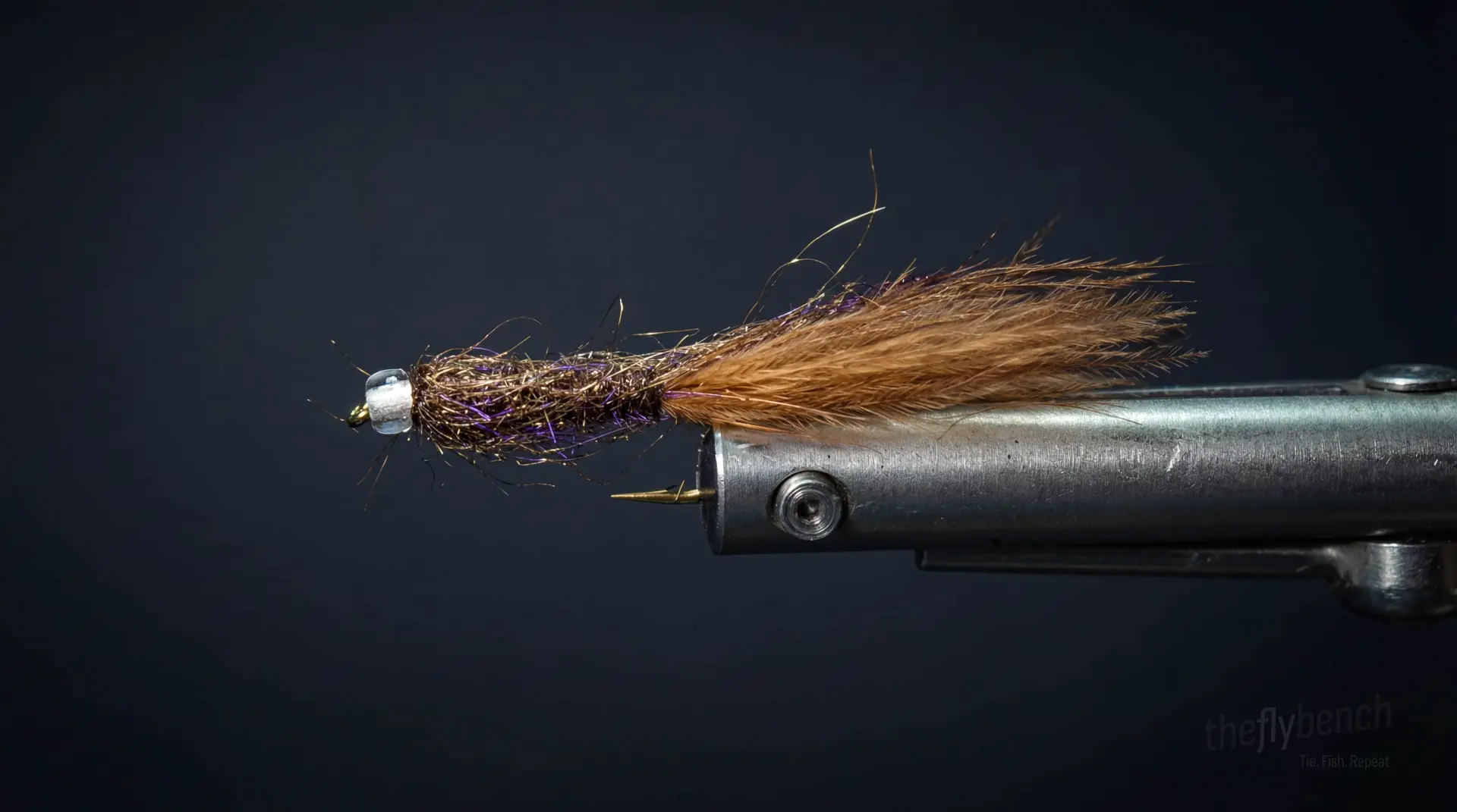 Brown Twilite Leech fly pattern - imitates Leeches tied for Trout