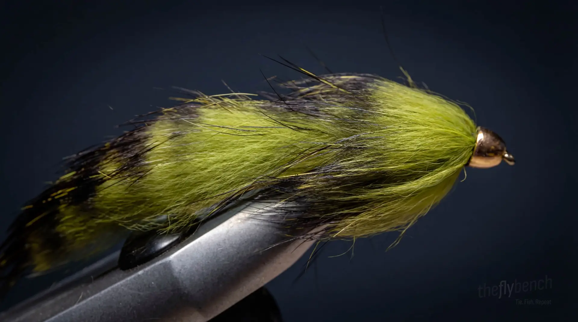 Conehead Bunny Leech fly pattern - imitates Leeches, Baitfish tied for Trout, Bass