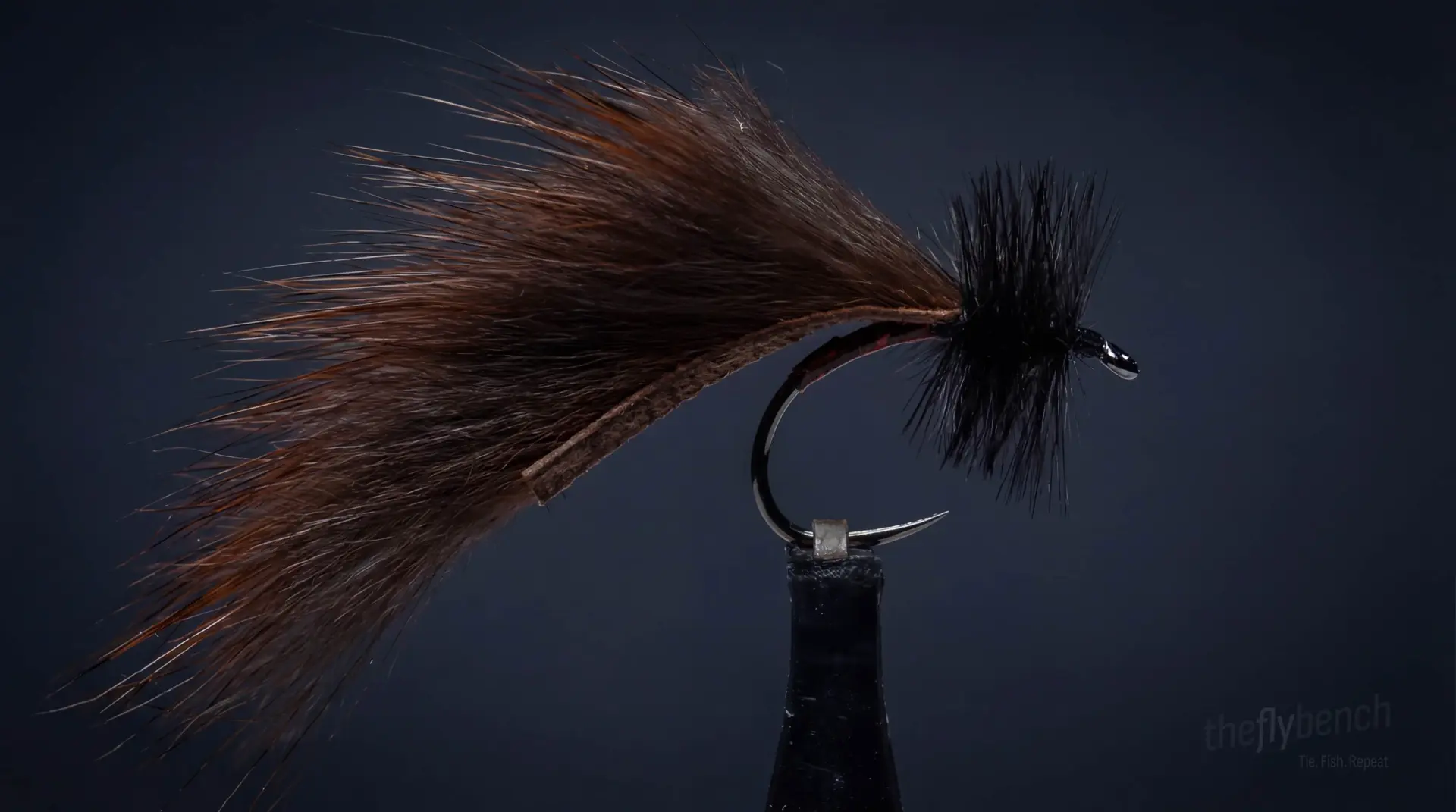 Mayer's Mini Leech fly pattern - imitates Leeches tied for Trout