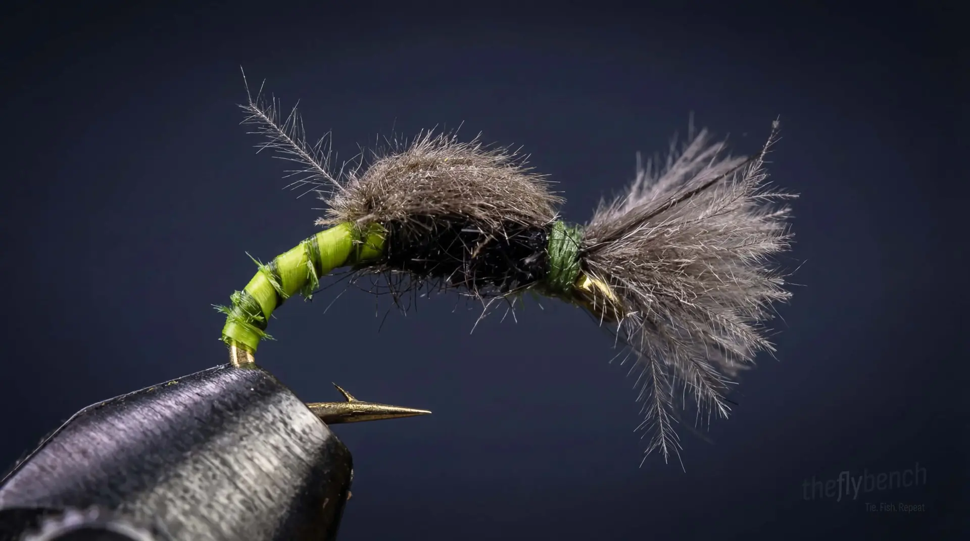 CDC Midge Pupa fly pattern - imitates Midges tied for Trout