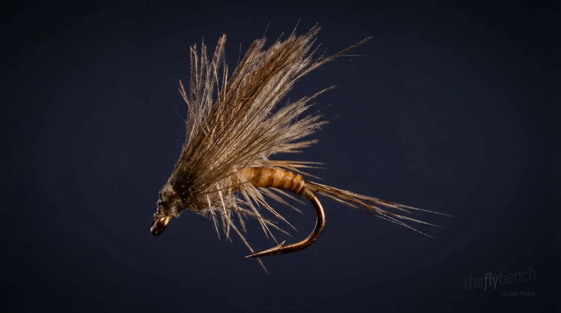 CDC Parachute Emerger fly pattern - imitates Mayflies tied for Trout