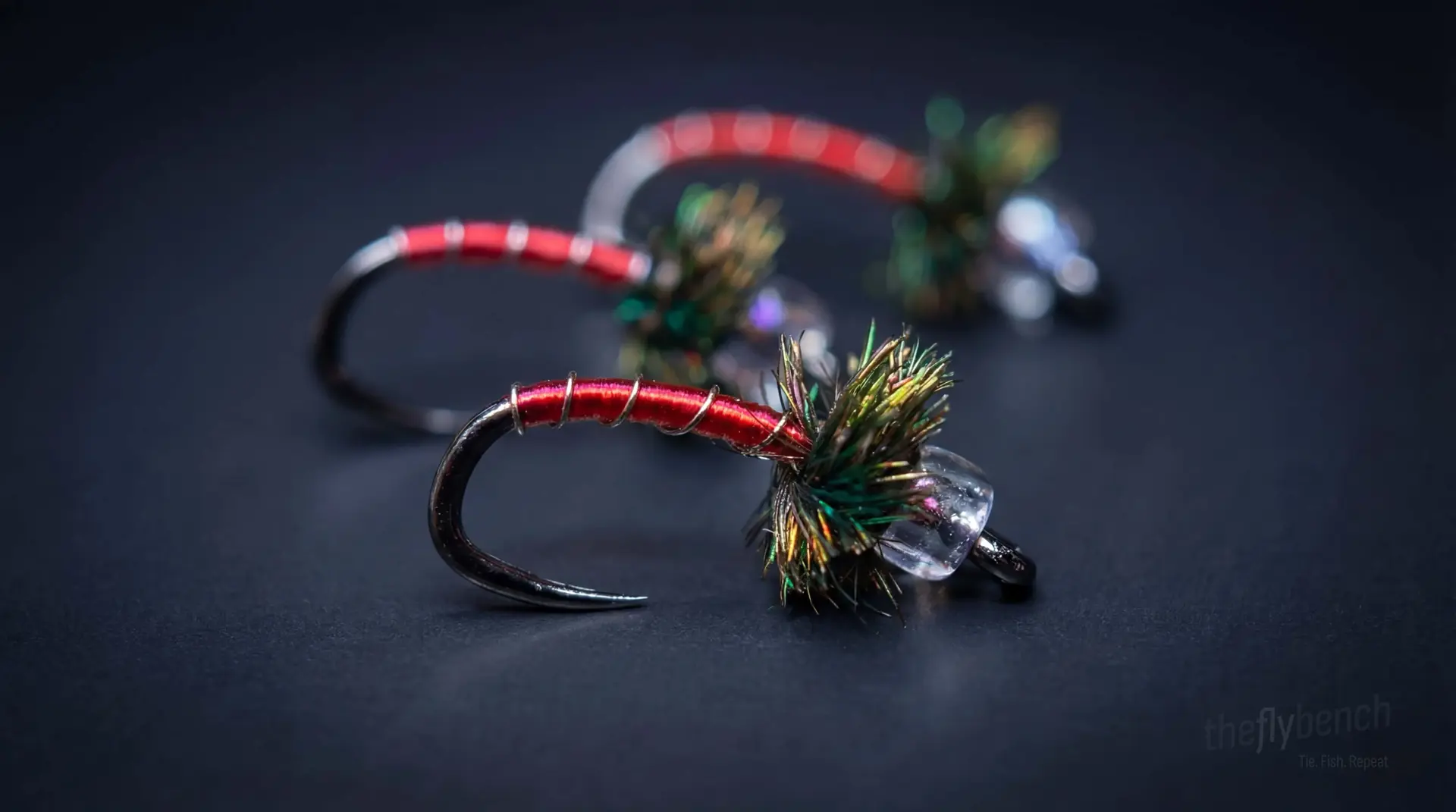 Mercury Blood Midge fly pattern - imitates Midges tied for Trout