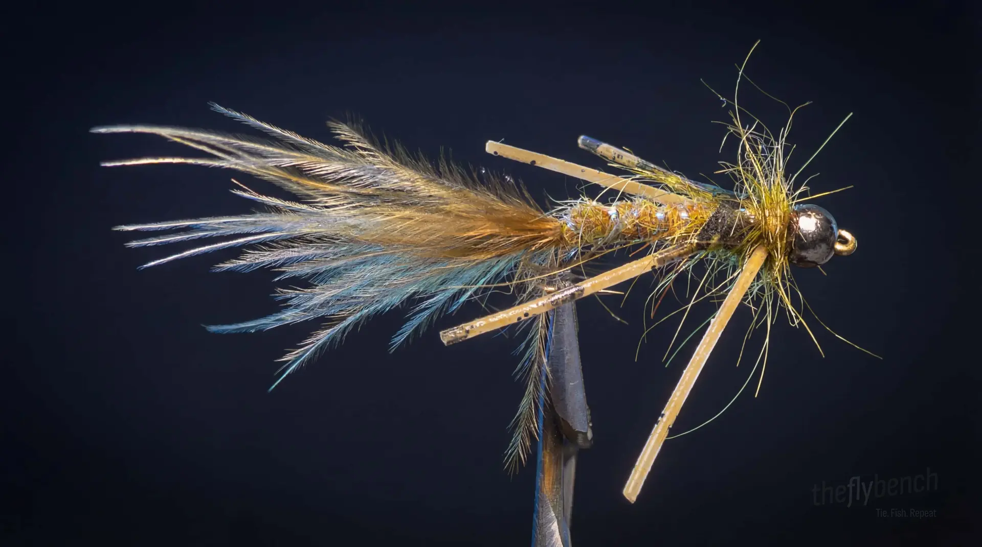 Aggravator Hares Ear fly pattern - imitates Mayflies tied for Trout