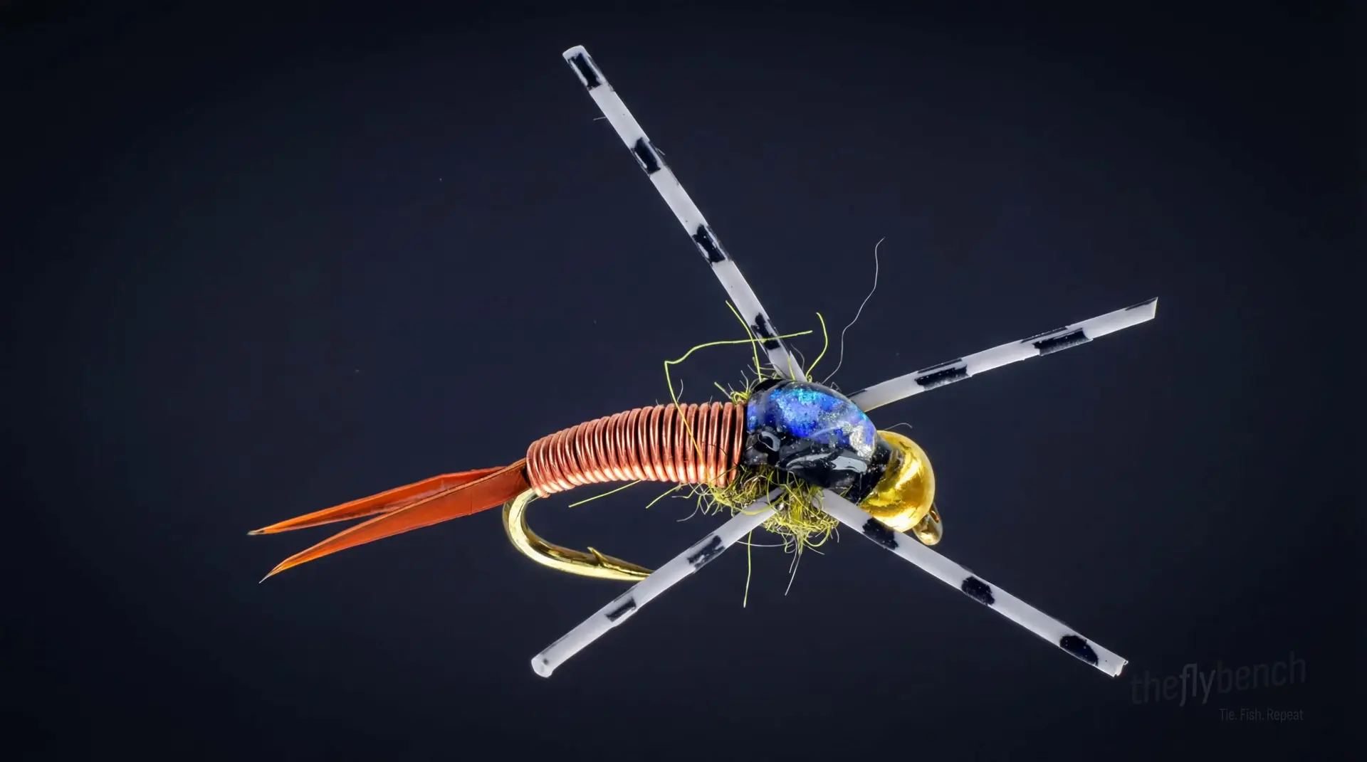 Barr's Jumbo John fly pattern - imitates Stoneflies, Mayflies, Caddis tied for Trout, Steelhead