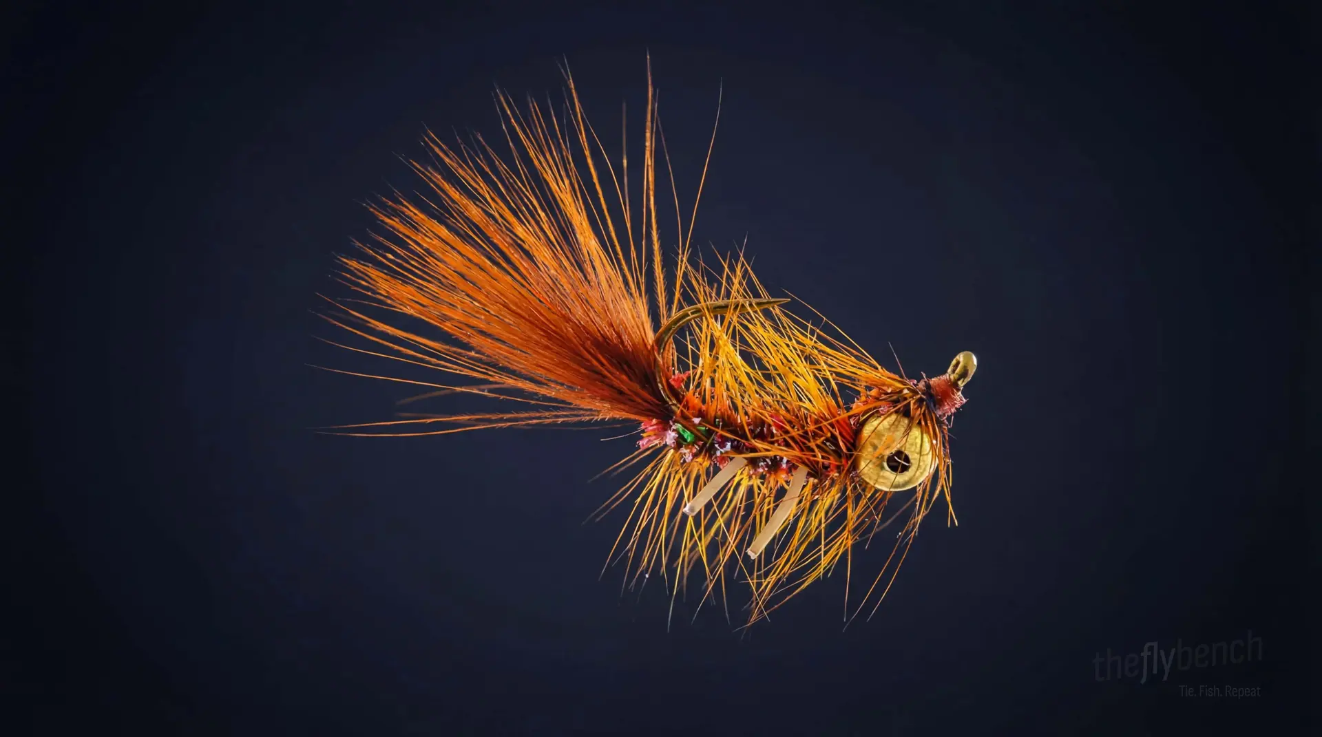 Barr's Spork Carp Fly fly pattern - imitates Aquatic Insects, Crustaceans tied for Carp