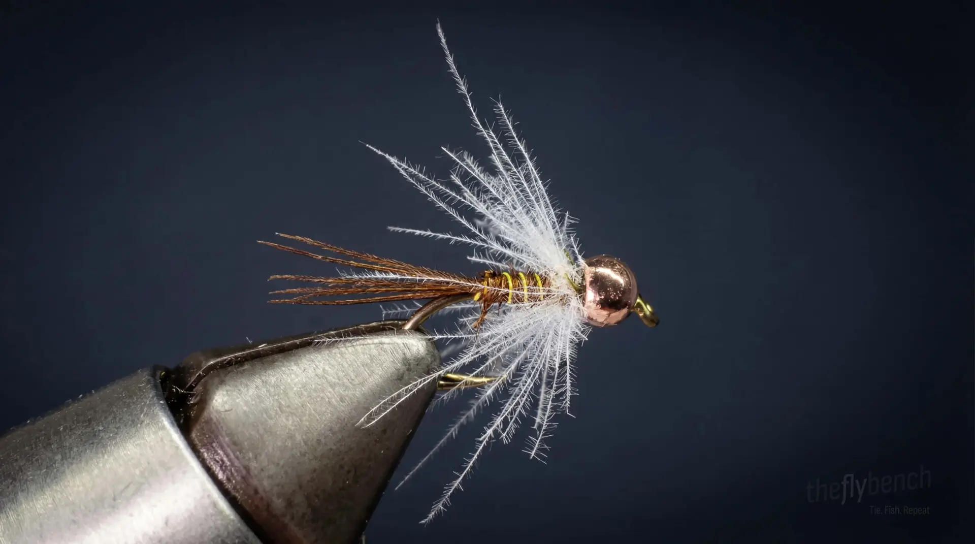 CDC Pheasant Tail fly pattern - imitates Mayfly Nymphs tied for Trout