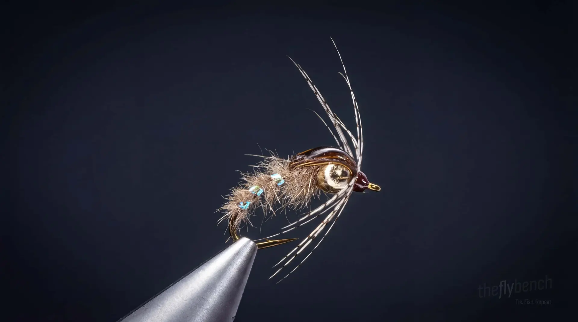 Holy Grail Caddis fly pattern - imitates Caddis Larvae tied for Trout