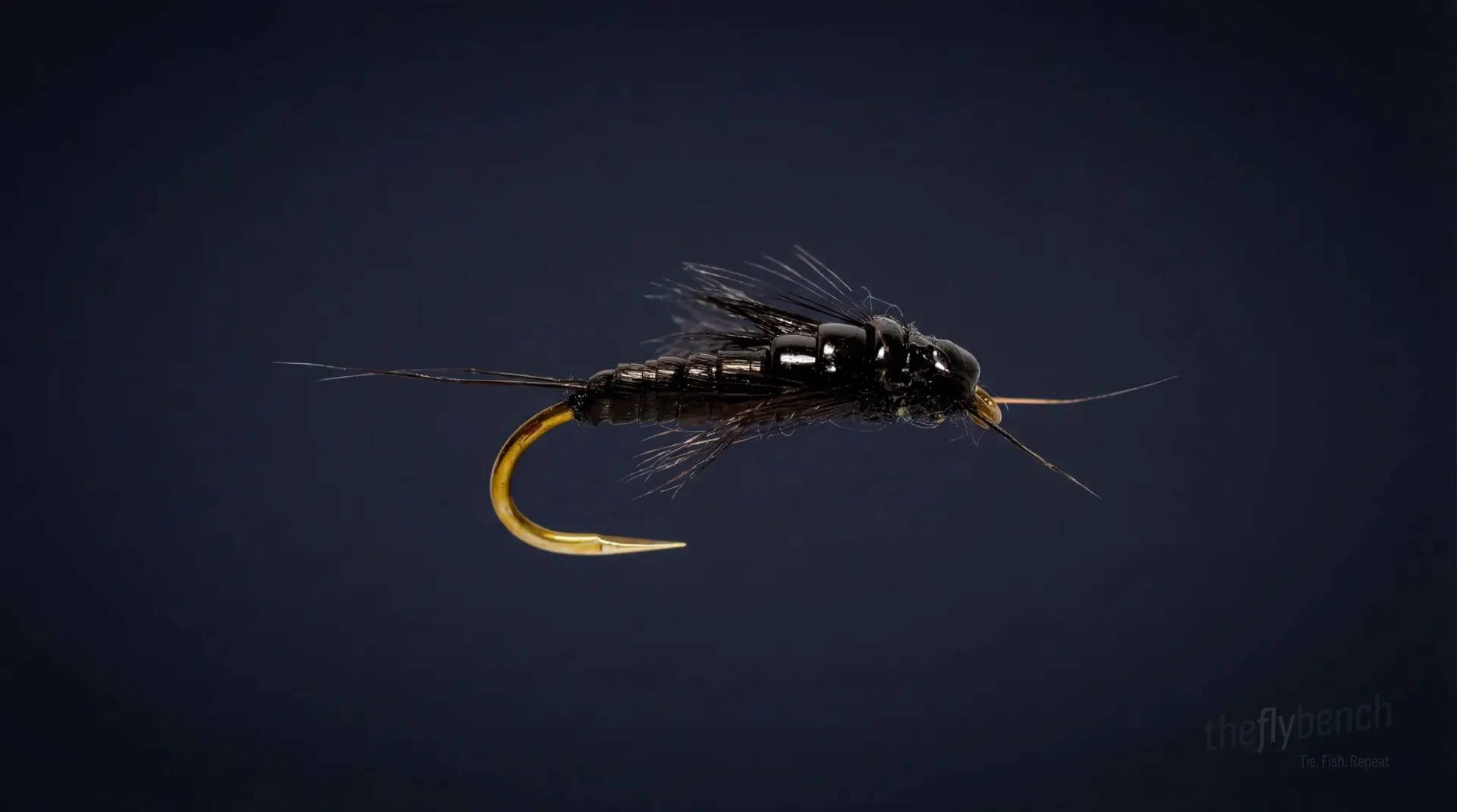 Little Black Stonefly fly pattern - imitates Stoneflies tied for Trout