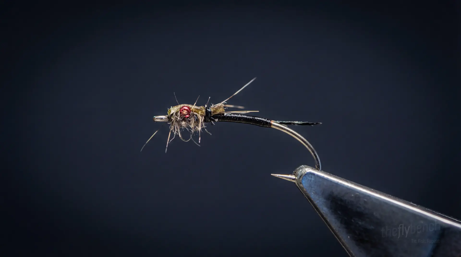 Simple Nymph fly pattern - imitates Mayfly Nymphs tied for Trout