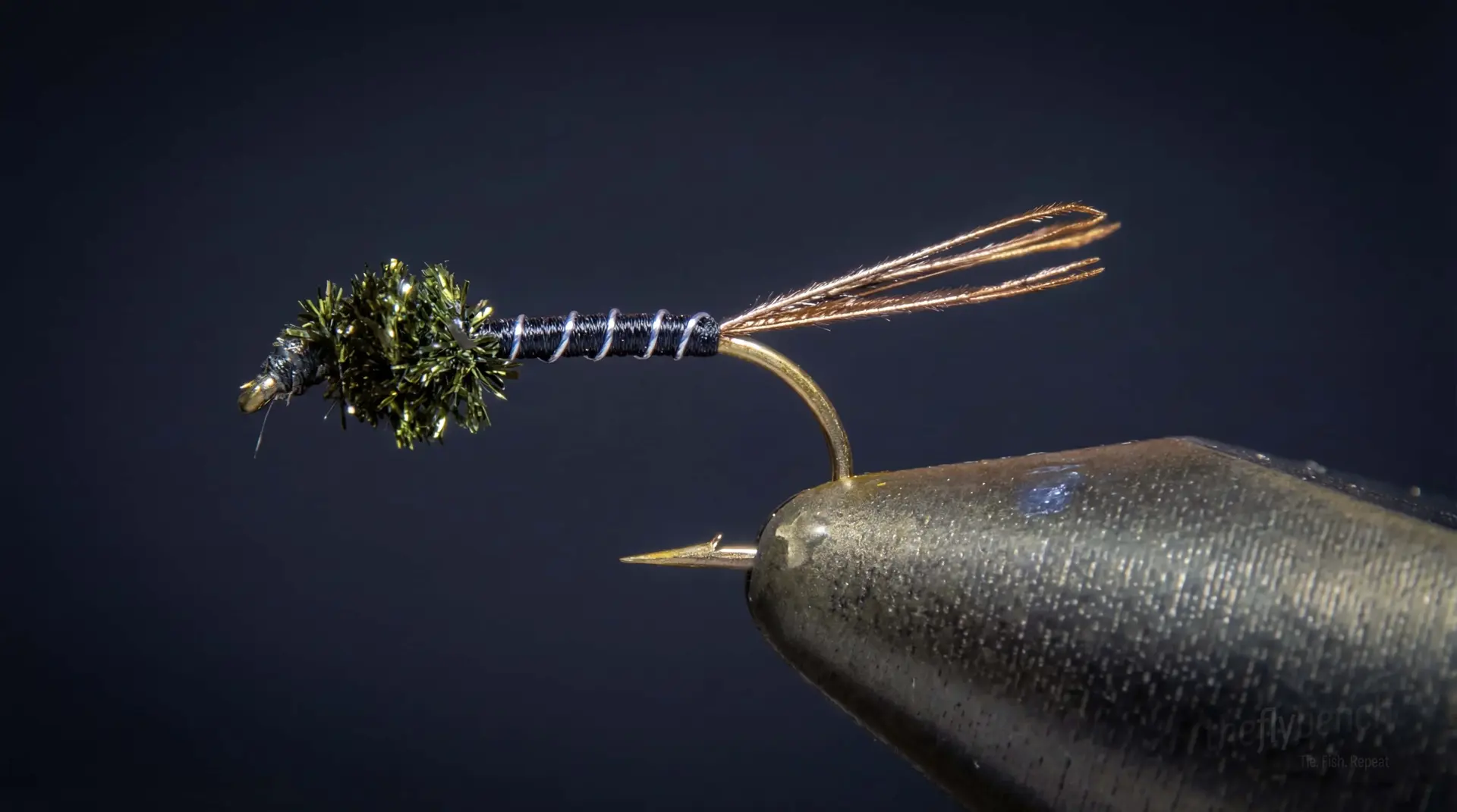 Skinny Nelson fly pattern - imitates Baetis, Midge Pupae tied for Trout