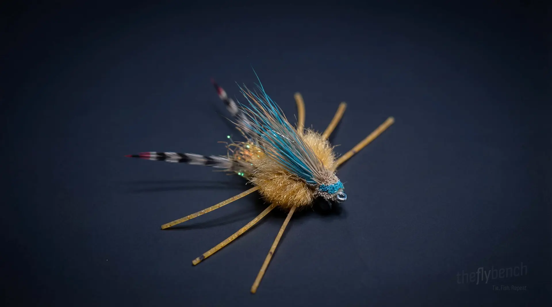 Fighting Blue Crab fly pattern - imitates Crabs tied for Redfish, Permit