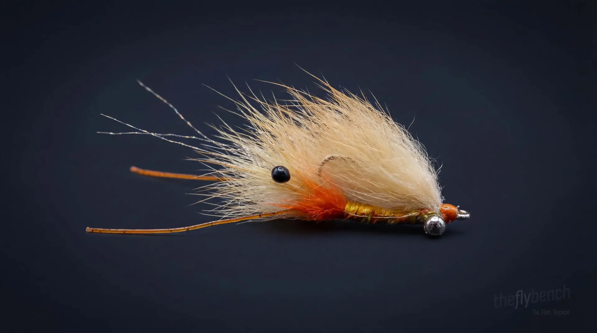 Foxy Shrimp fly pattern - imitates Shrimp tied for Bonefish, Permit, Redfish
