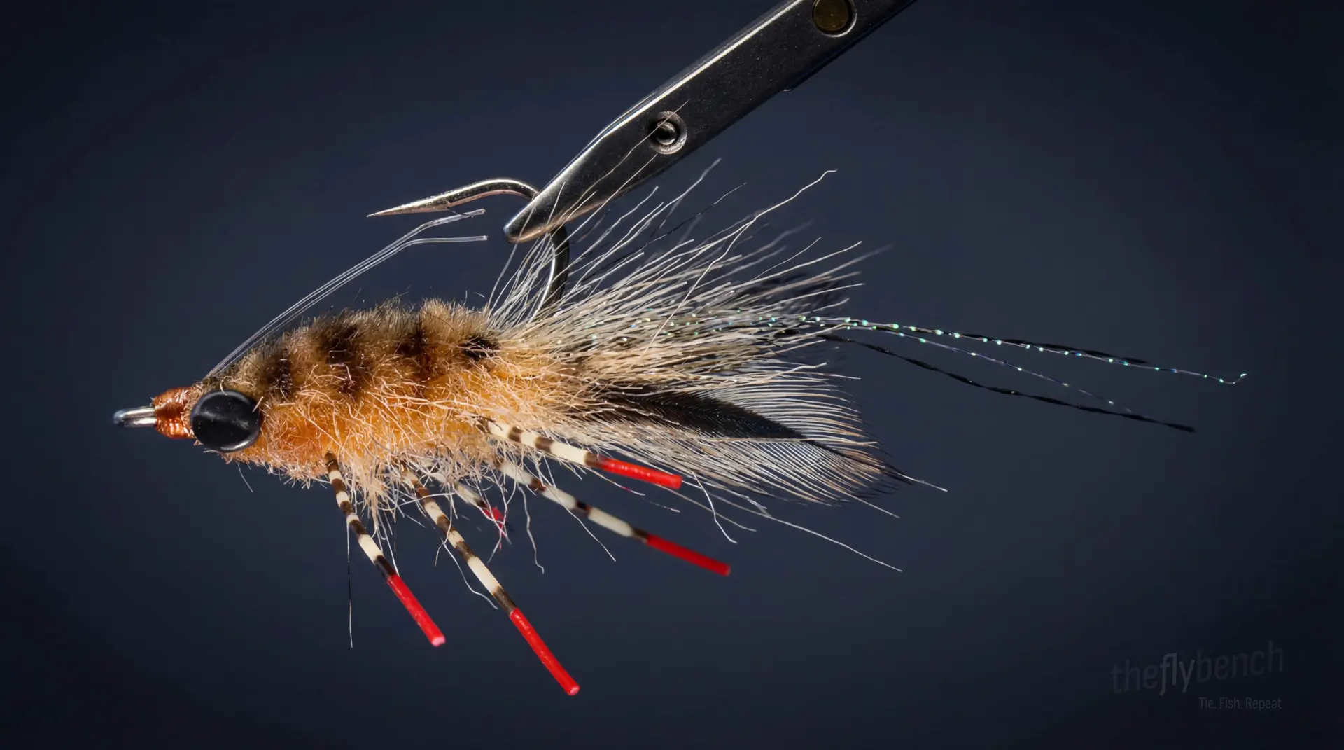 Ragin Craven fly pattern - imitates Crayfish, Crabs tied for Carp, Bass, Redfish