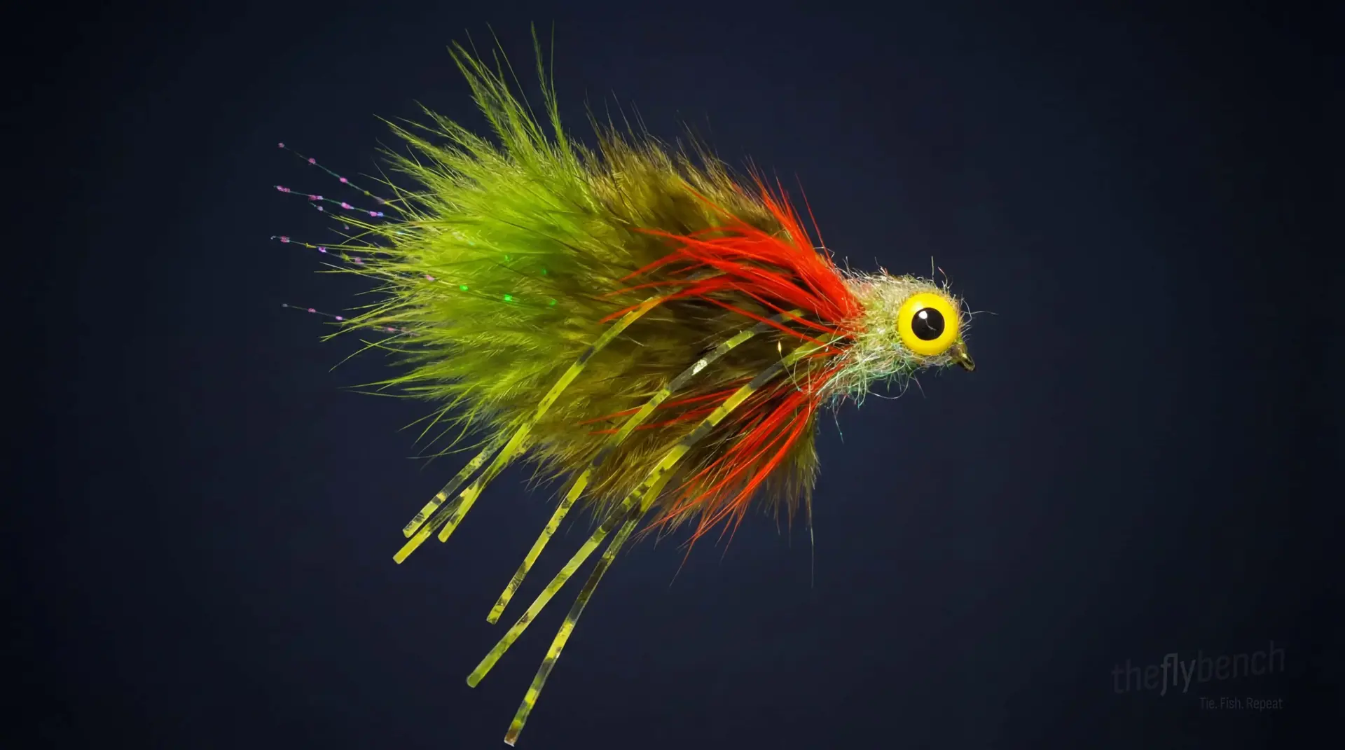 Beck's Super Bugger fly pattern - imitates Baitfish tied for Trout, Bass