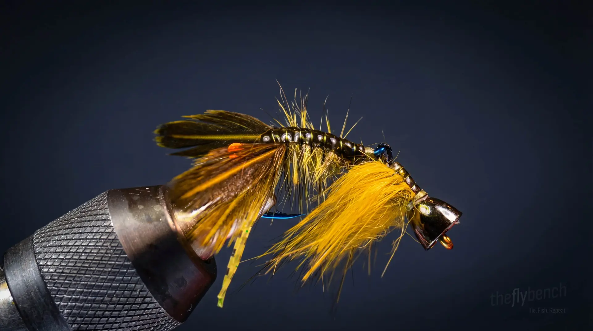 Cowbell Cray fly pattern - imitates Crayfish tied for Trout, Bass, Carp