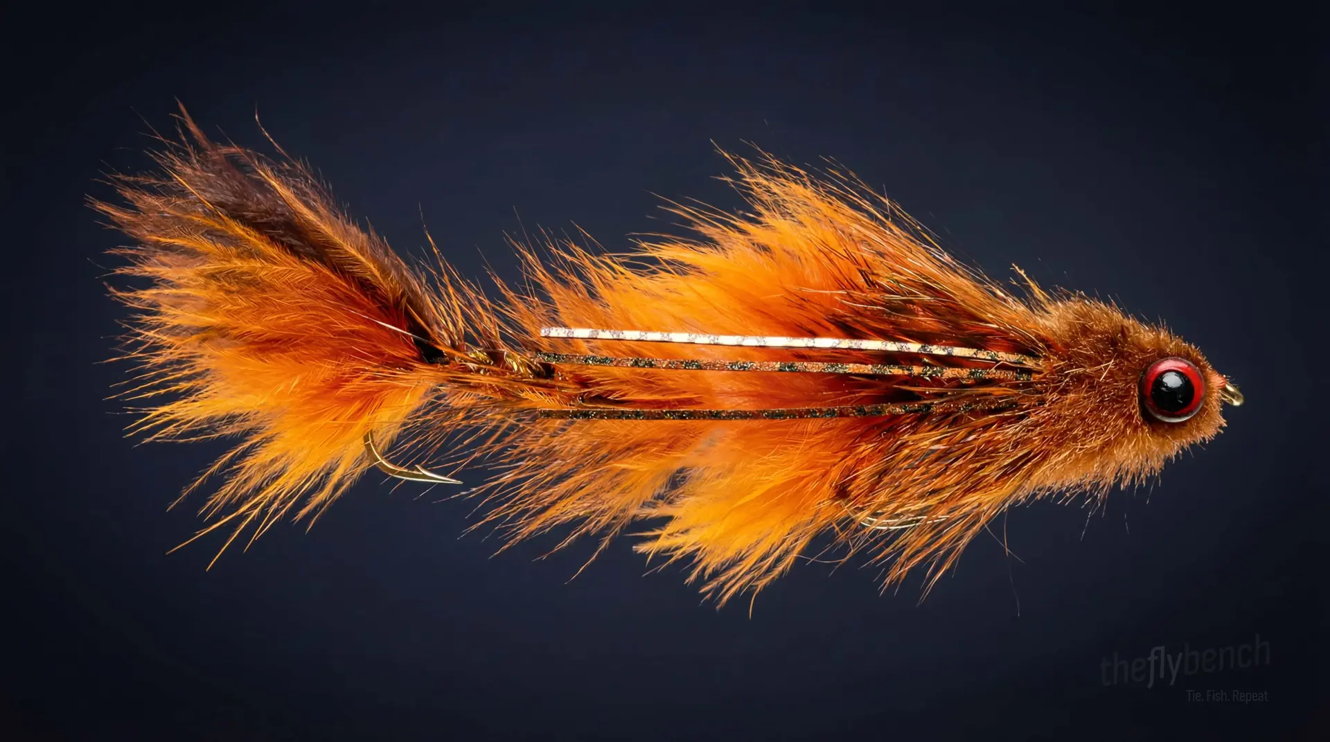 Double Gonga fly pattern - imitates Baitfish tied for Trout, Bass
