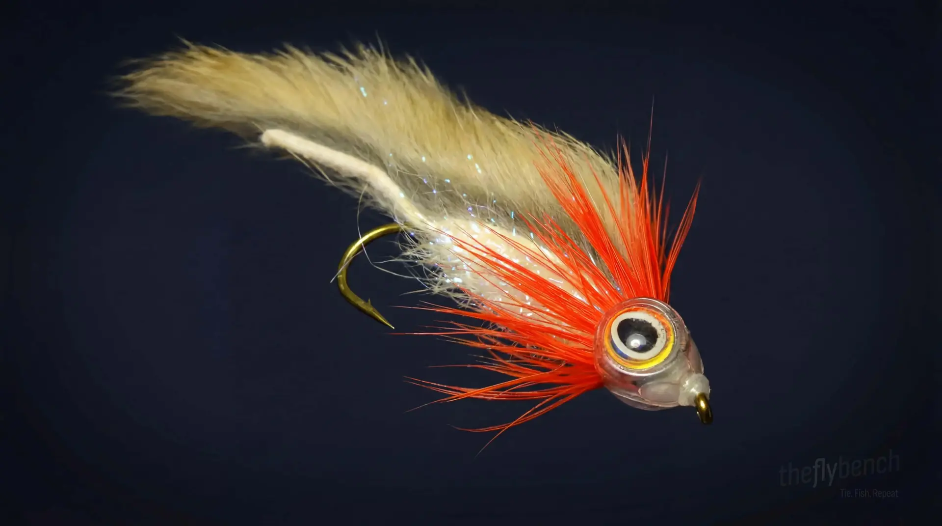 Fish Mask Zonker fly pattern - imitates Baitfish tied for Trout, Bass