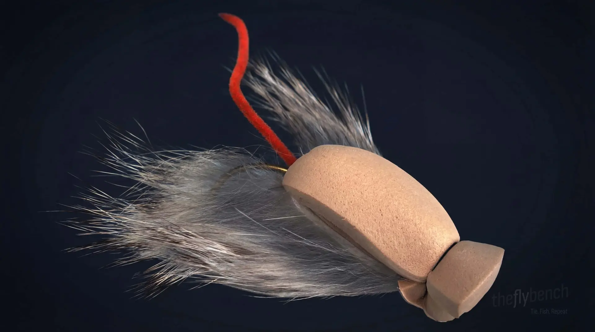 Hood Rat fly pattern - imitates Baitfish tied for Bass, Pike