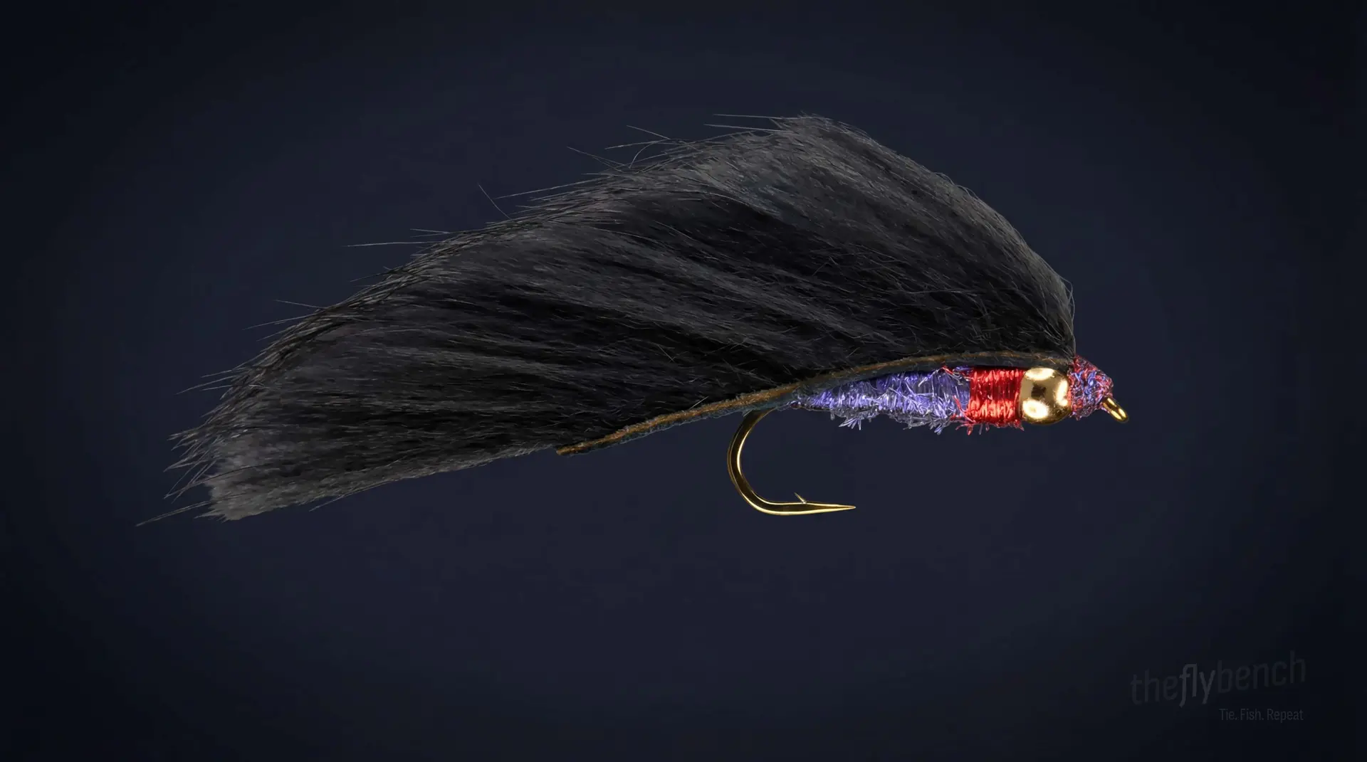 Lite-Brite Zonker fly pattern - imitates Baitfish tied for Trout, Bass