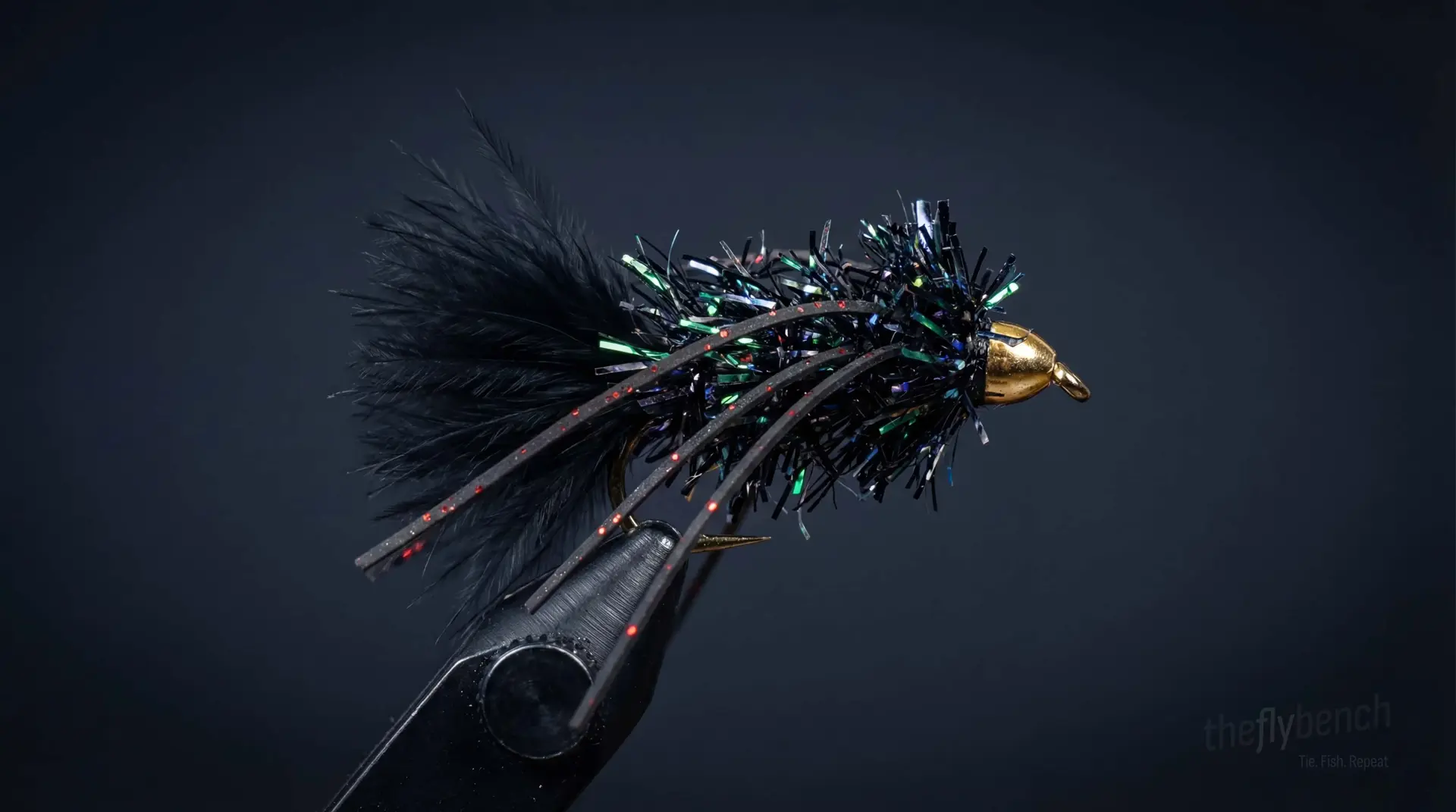 Matt's Monster Bugger fly pattern - imitates Baitfish tied for Trout