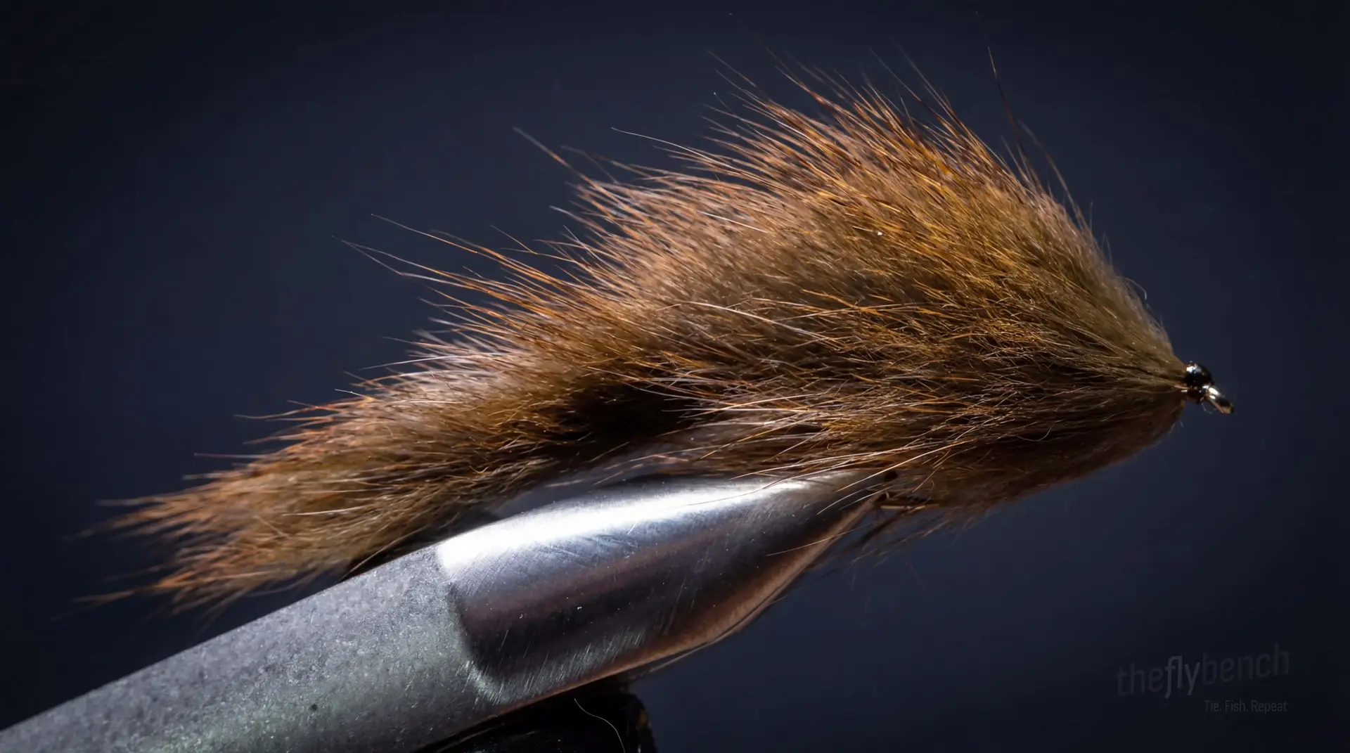 Pine Squirrel Streamer fly pattern - imitates Baitfish tied for Trout, Bass