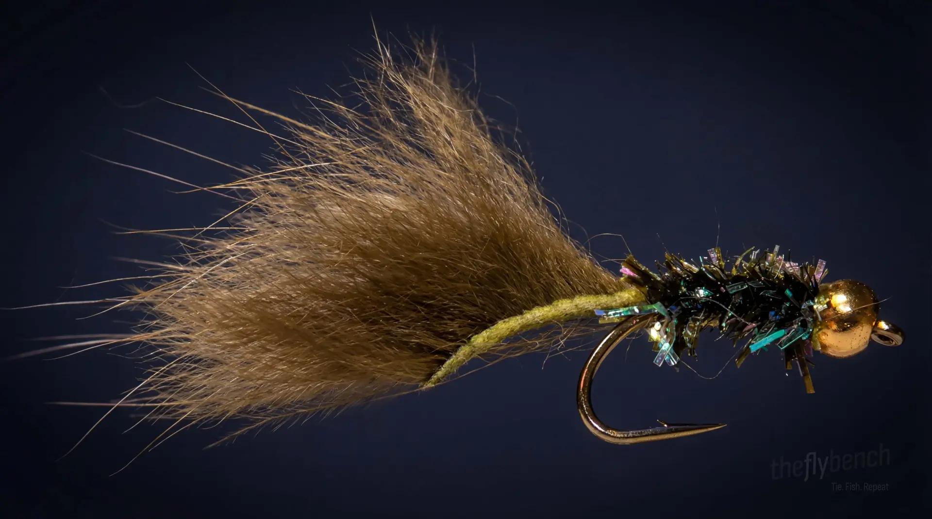 Sparkle Leech Streamer fly pattern - imitates Leeches tied for Trout, Bass
