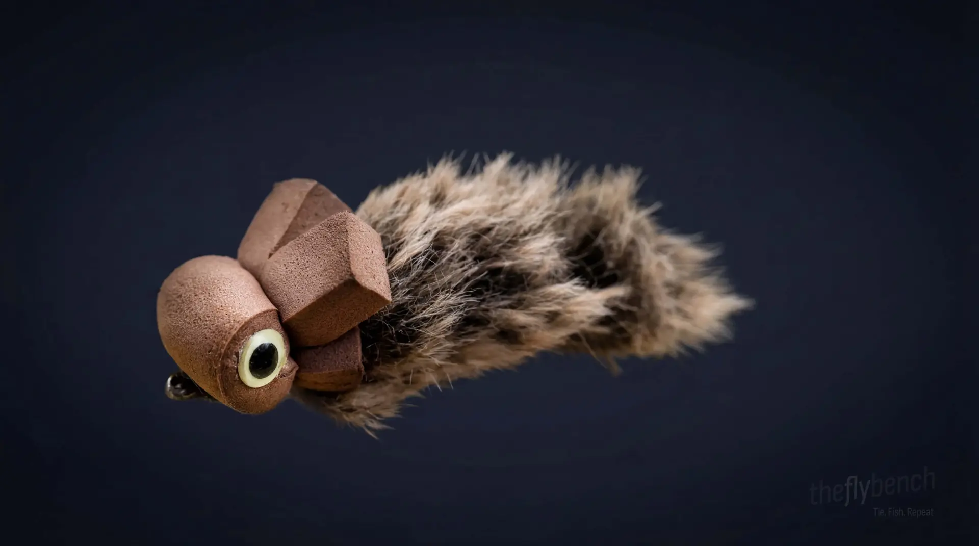 The Big Eyed Semperfli Mouse fly pattern - imitates Mice, Rats tied for Bass, Trout