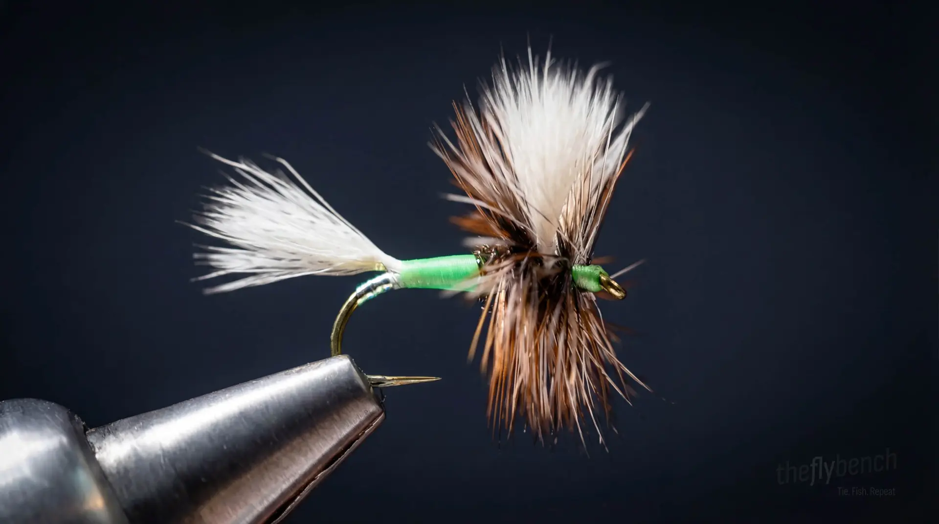 Go To Hell Variant fly pattern - imitates Green Drake, Mayflies tied for Trout