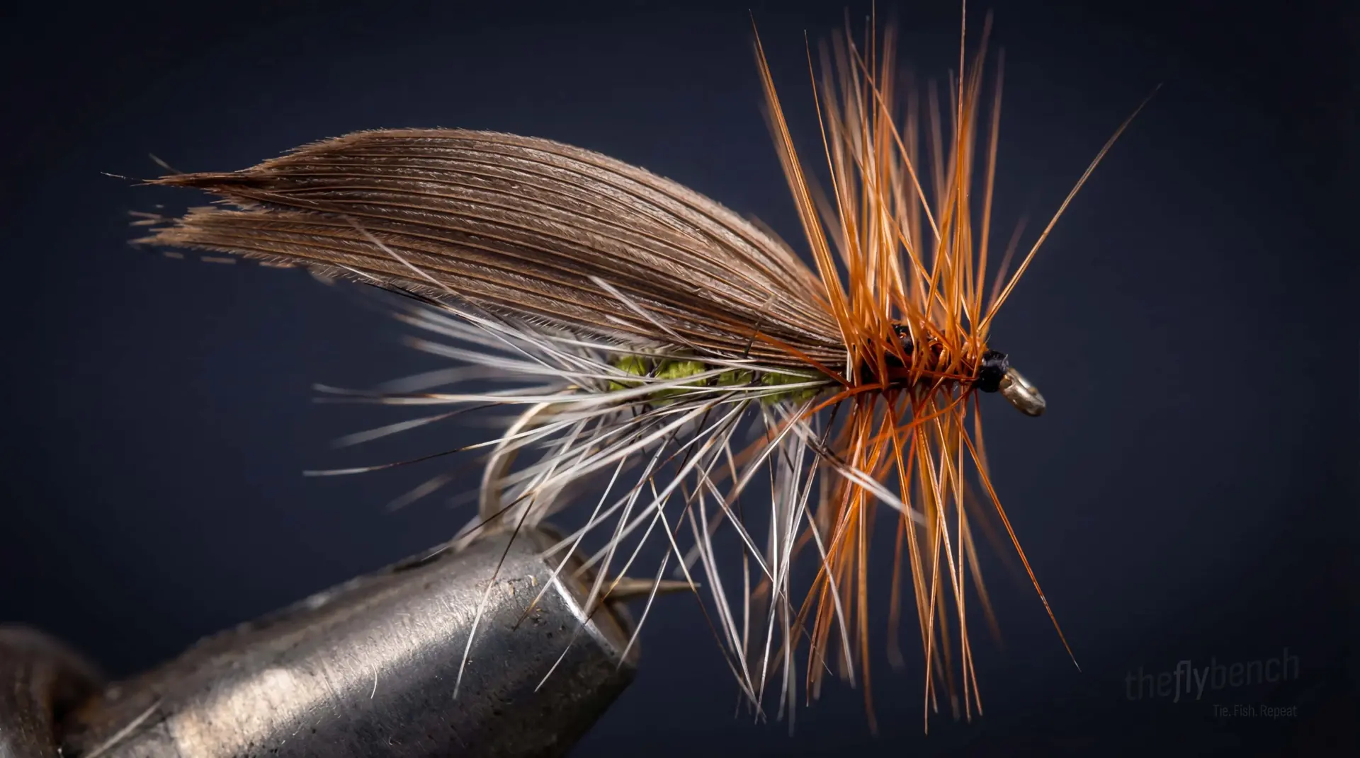 Henryville Special fly pattern - imitates Caddis tied for Trout